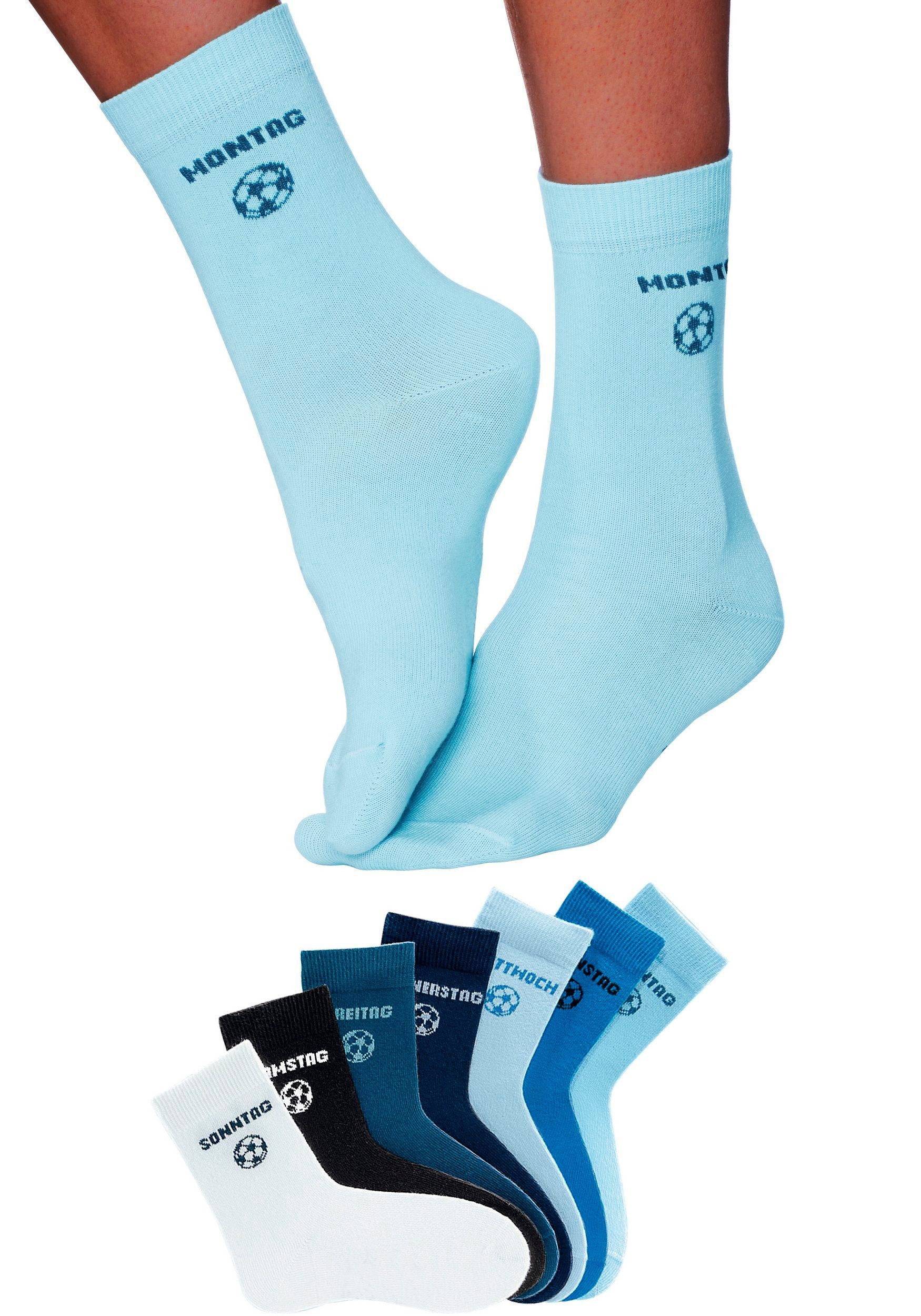 H.I.S Socken, (7 Paar), für OTTO mit Fußballmotiv Kinder bei