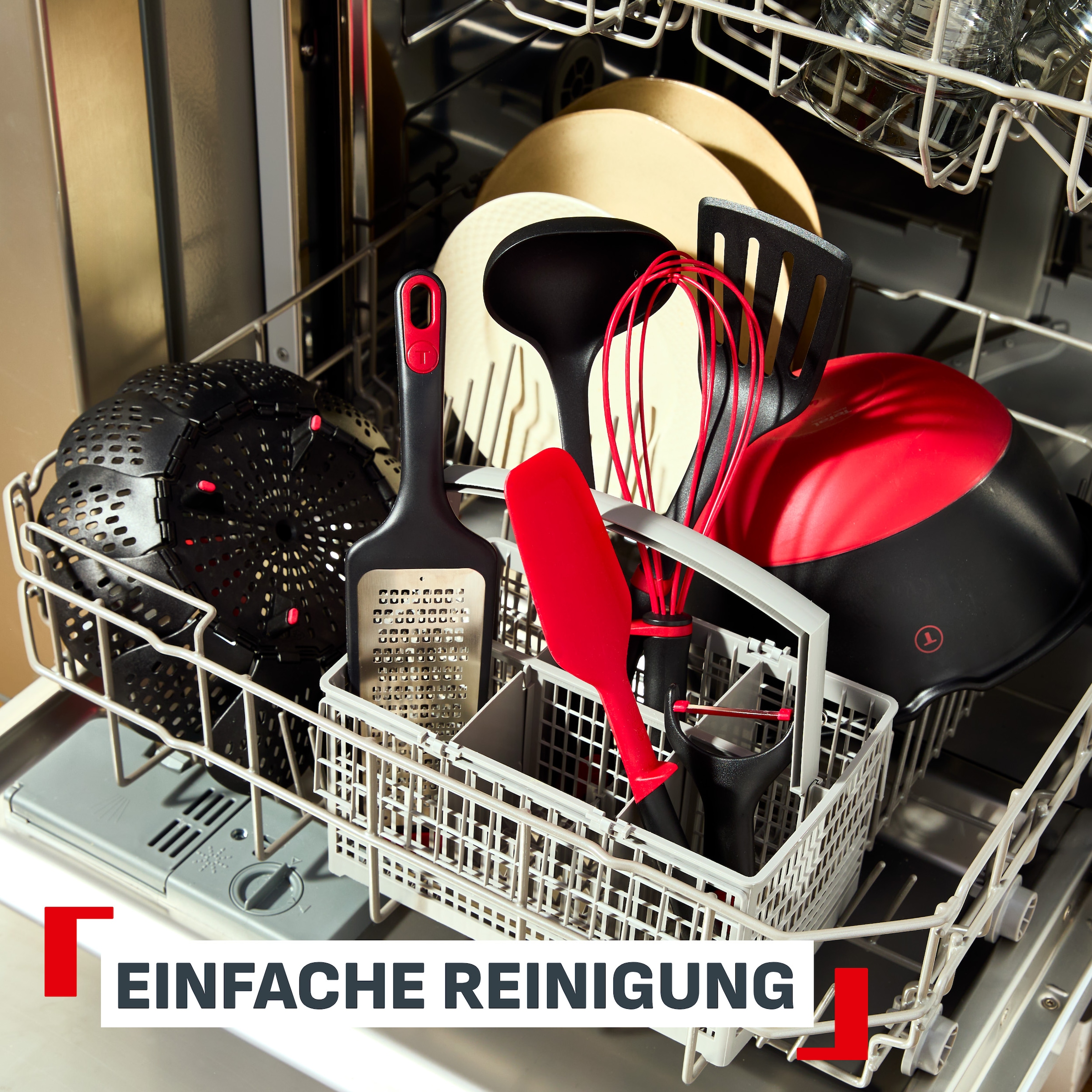 Tefal Küchenreibe »Ingenio+« hitzebeständig bis 230°C, spülmaschinenfest, verstärktes Nylon