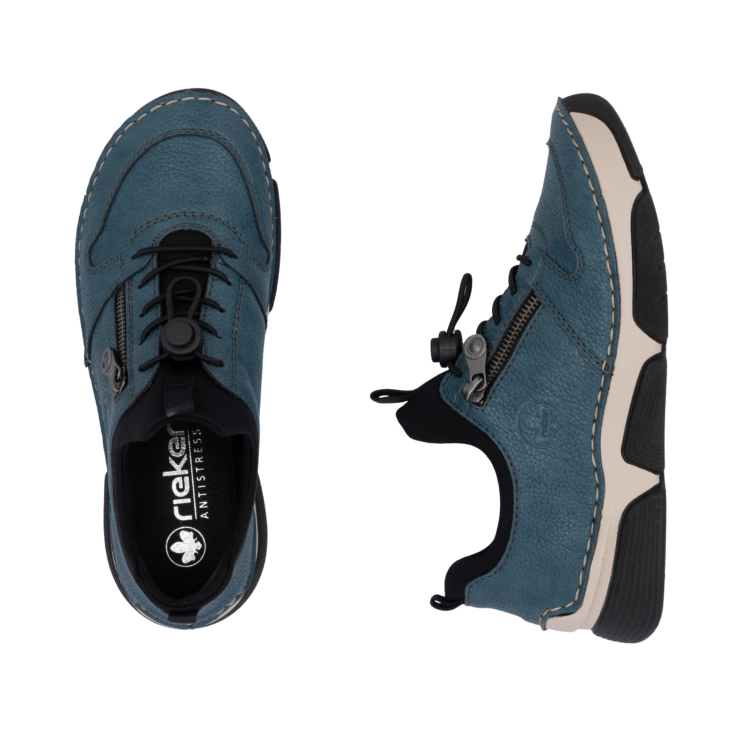 Rieker Slip-On Sneaker  Schlupfschuh, Halbschuh, Freizeitsneaker, Gummizug, Schnellverschluss
