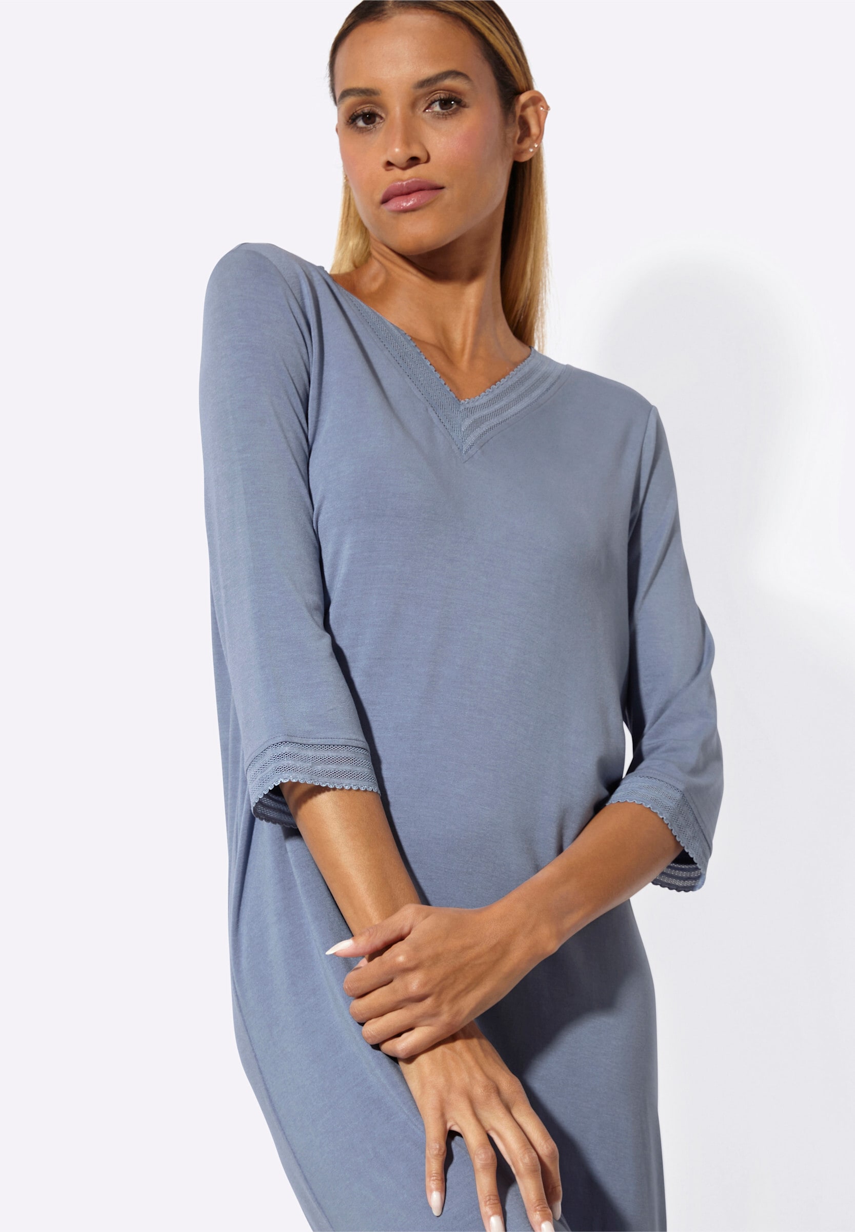 creation L Pyjama »Nachthemd Nachthemd mit Mesh-Spitze« 1 Stk.