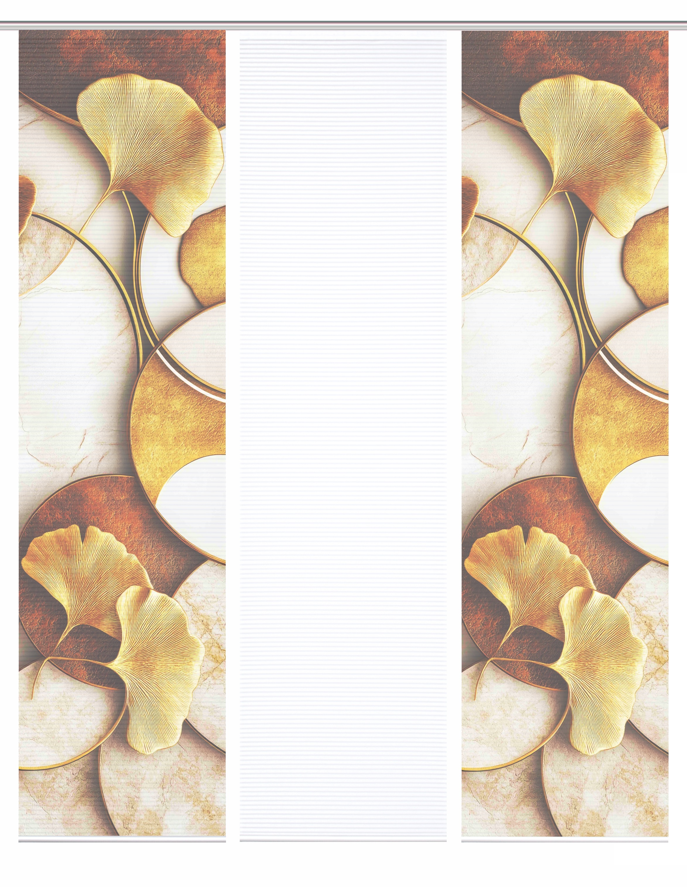 HOME in green Schiebegardine »STORM« Paneelwagen 3 Stk. tlg. Bambusoptik, SET, recycelt, Digitaldruck