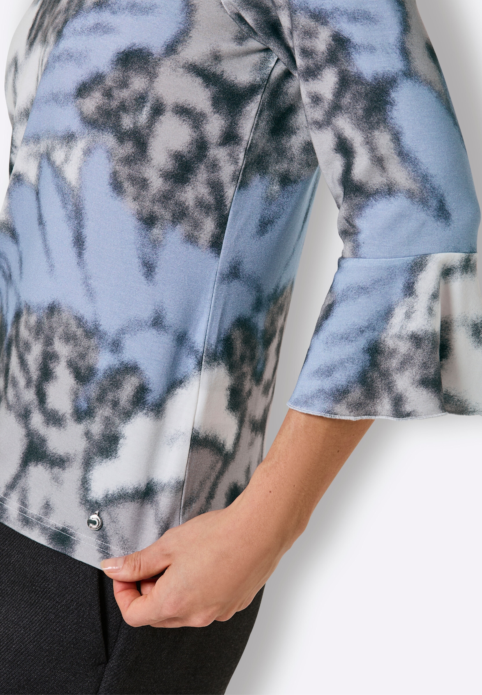 creation L T-Shirt »Lyocell-Shirt 3/4-Arm-Shirt mit Volants«