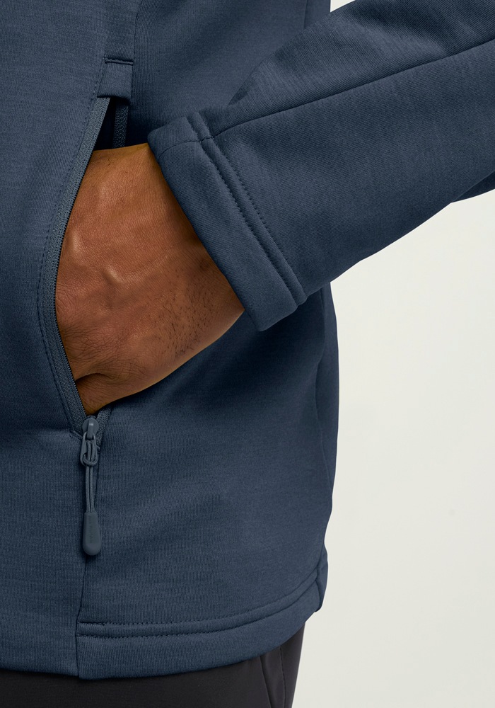 Jack Wolfskin Fleecejacke »PEAK DISTRICT FZ M« mit Full-Zip, meliert, weich, kuschelig, luftig-weich