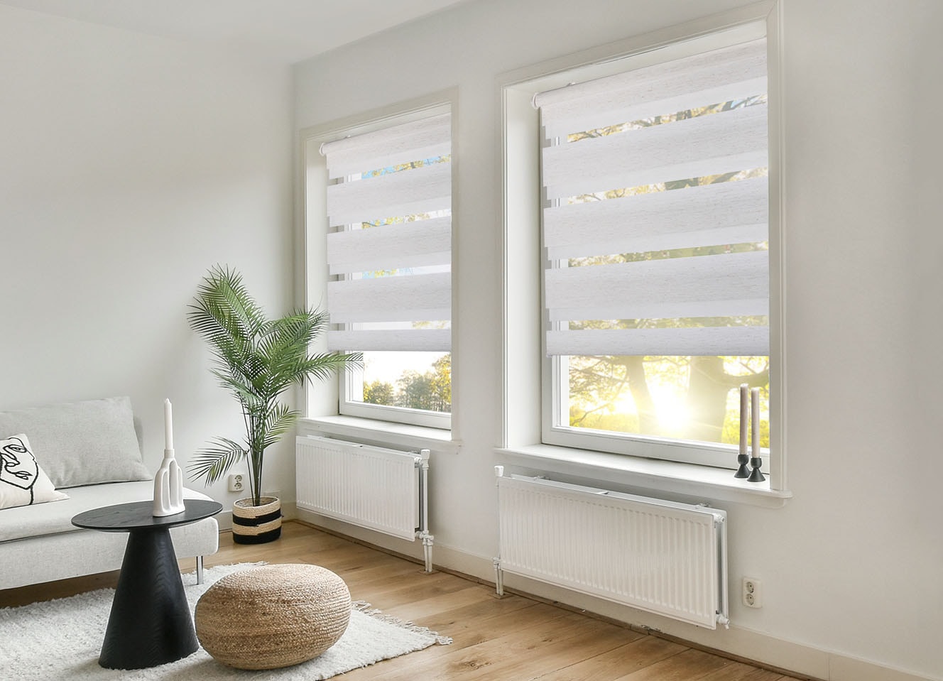 OTTO home Doppelrollo »SORANA« Lichtschutz Blendschutz | Sichtschutz ohne Bohren freihängend Rollo, Sonnenschutz, für Fenster & Tür, Melangeoptik-NEUHEIT!