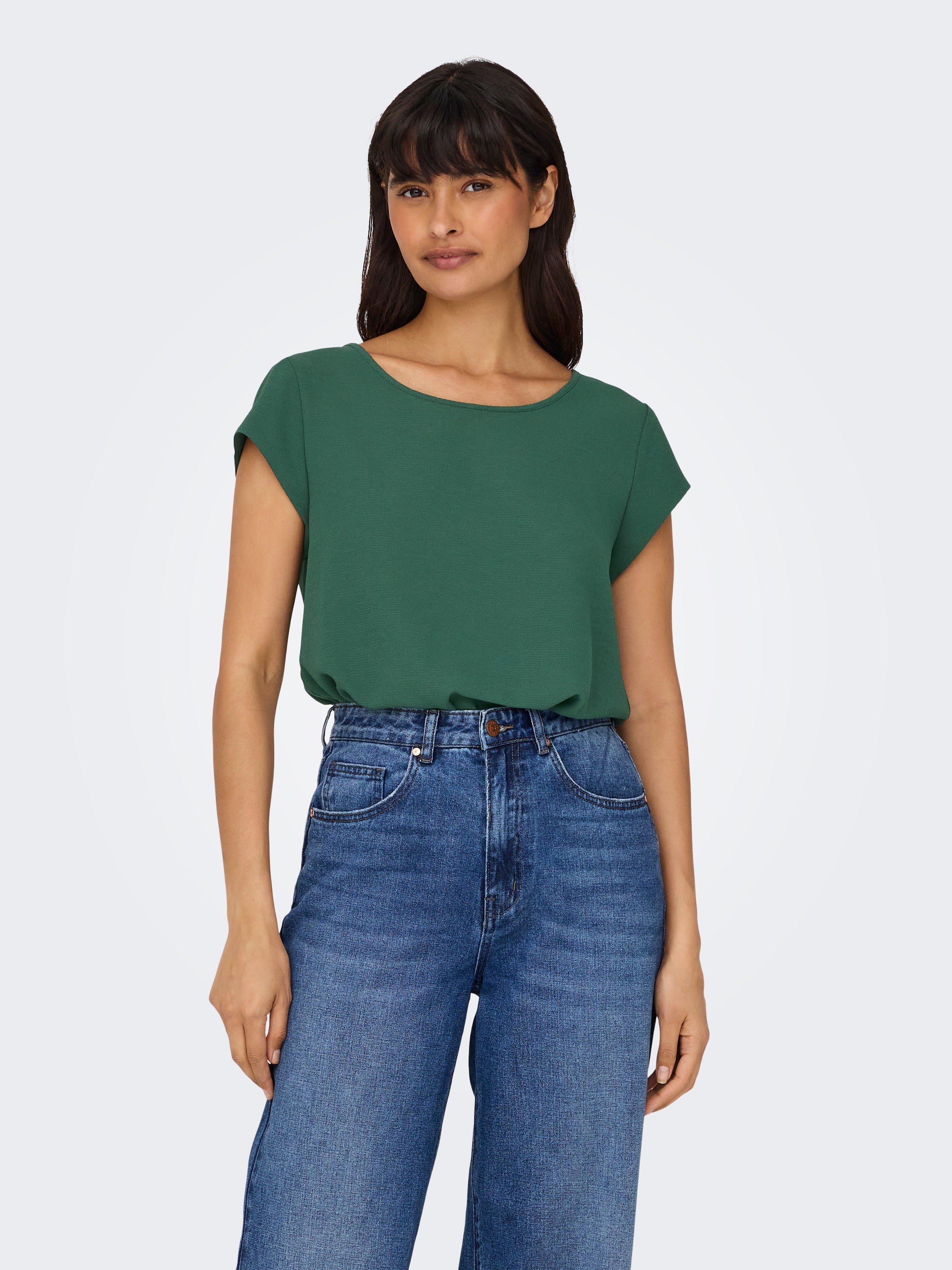 ONLY Kurzarmbluse »ONLVIC S/S SOLID TOP NOOS PTM«