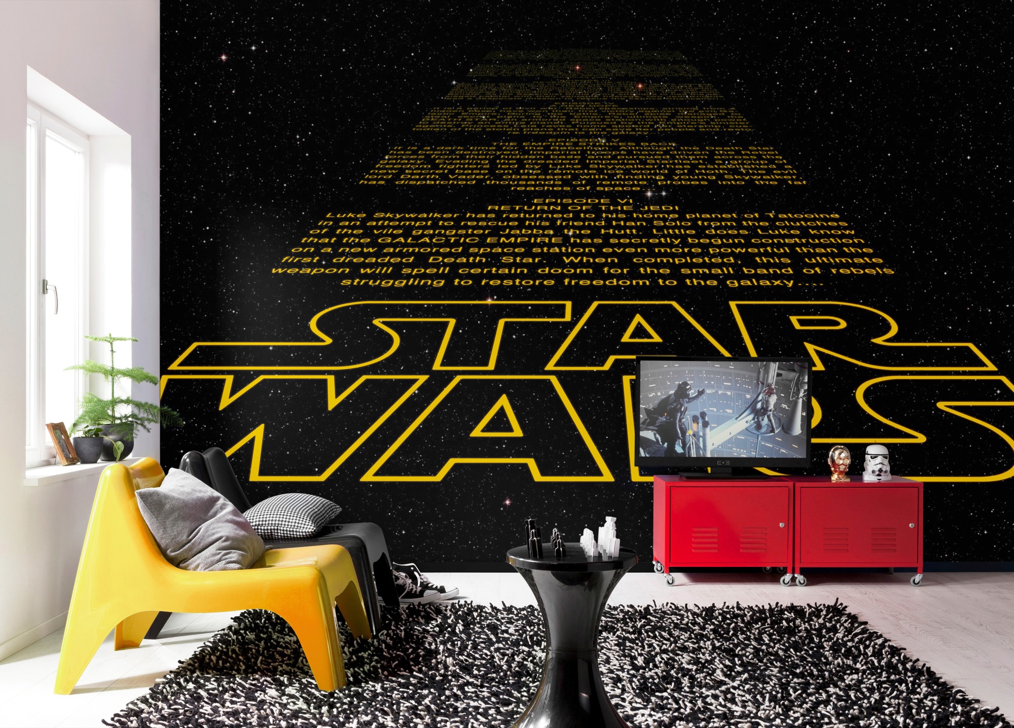 Komar Fototapete »STAR WARS Intro - Größe 368 x 254 cm«, bedruckt, Kinderzimmer