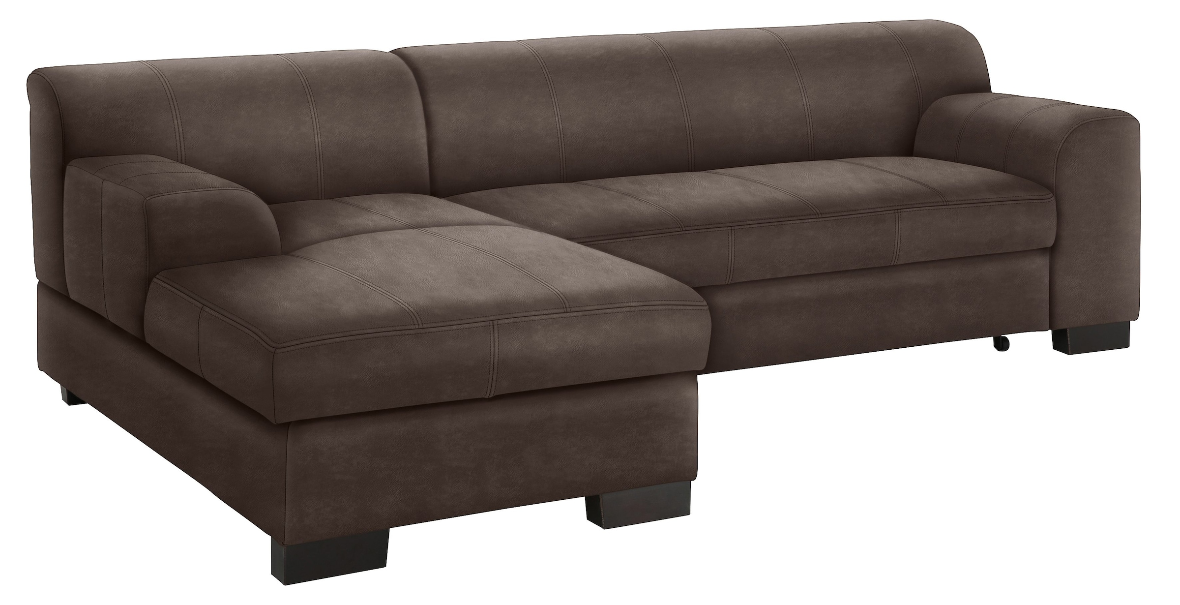Home affaire Ecksofa »Falk klare Linien, elegant und zeitlos, L-Form«, mit Federkern und wahlweise mit Bettfunktion
