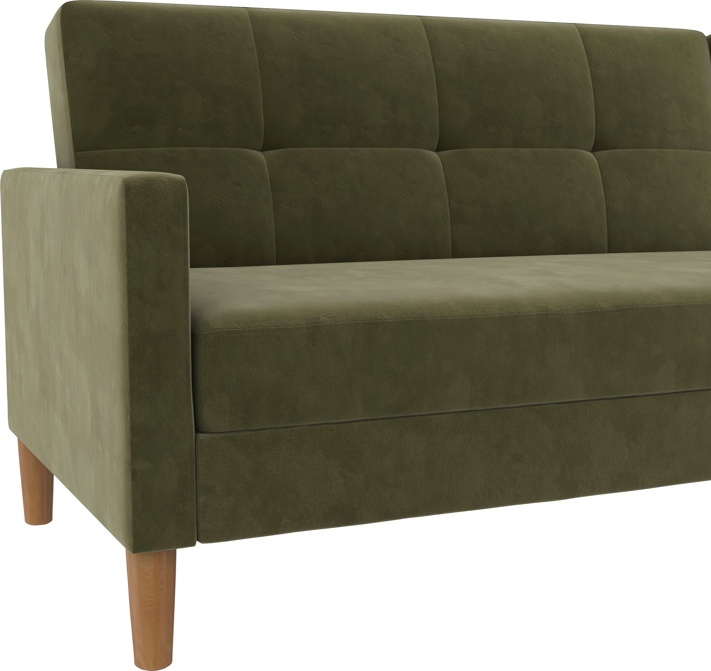 Dorel Home Ecksofa »Lilly, L-Form,«, mit Bett-Funktion, Recamiere beidseitig montierbar, Sitzhöhe 43 cm