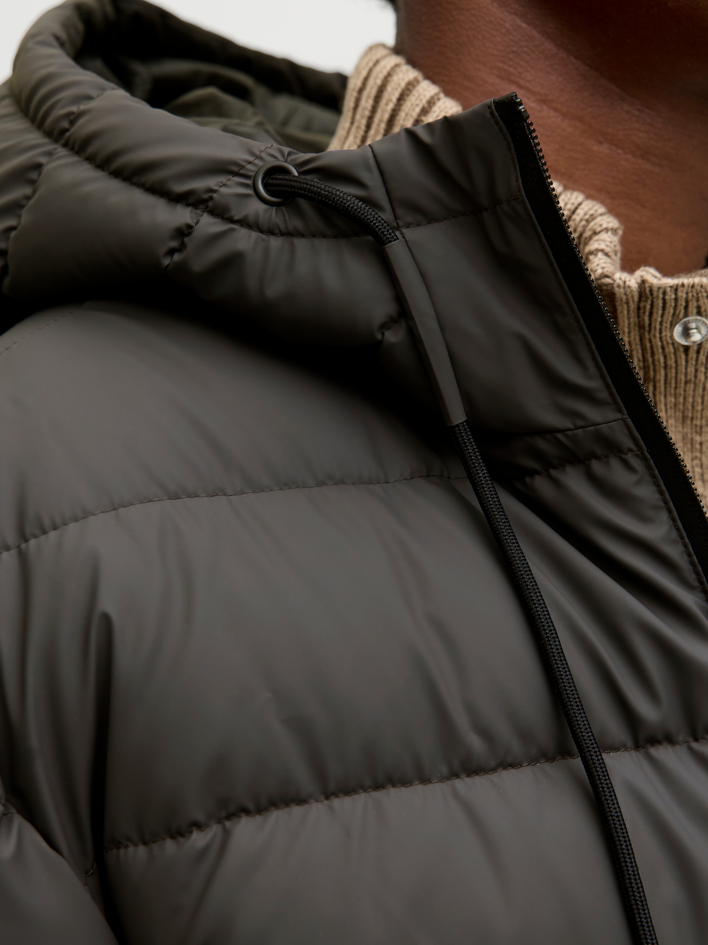 Jack & Jones Steppjacke »JCOPOINT PU PUFFER JACKET BF« mit Kapuze