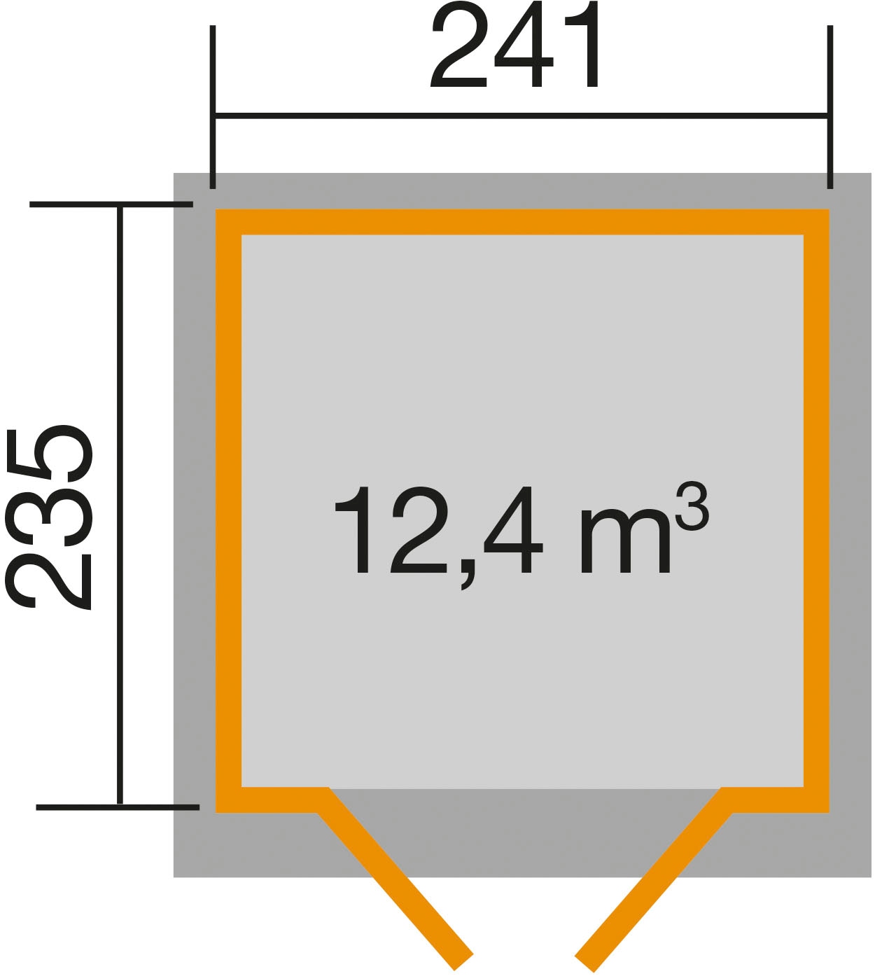 weka Gartenhaus »122 Gr.2 grau«
