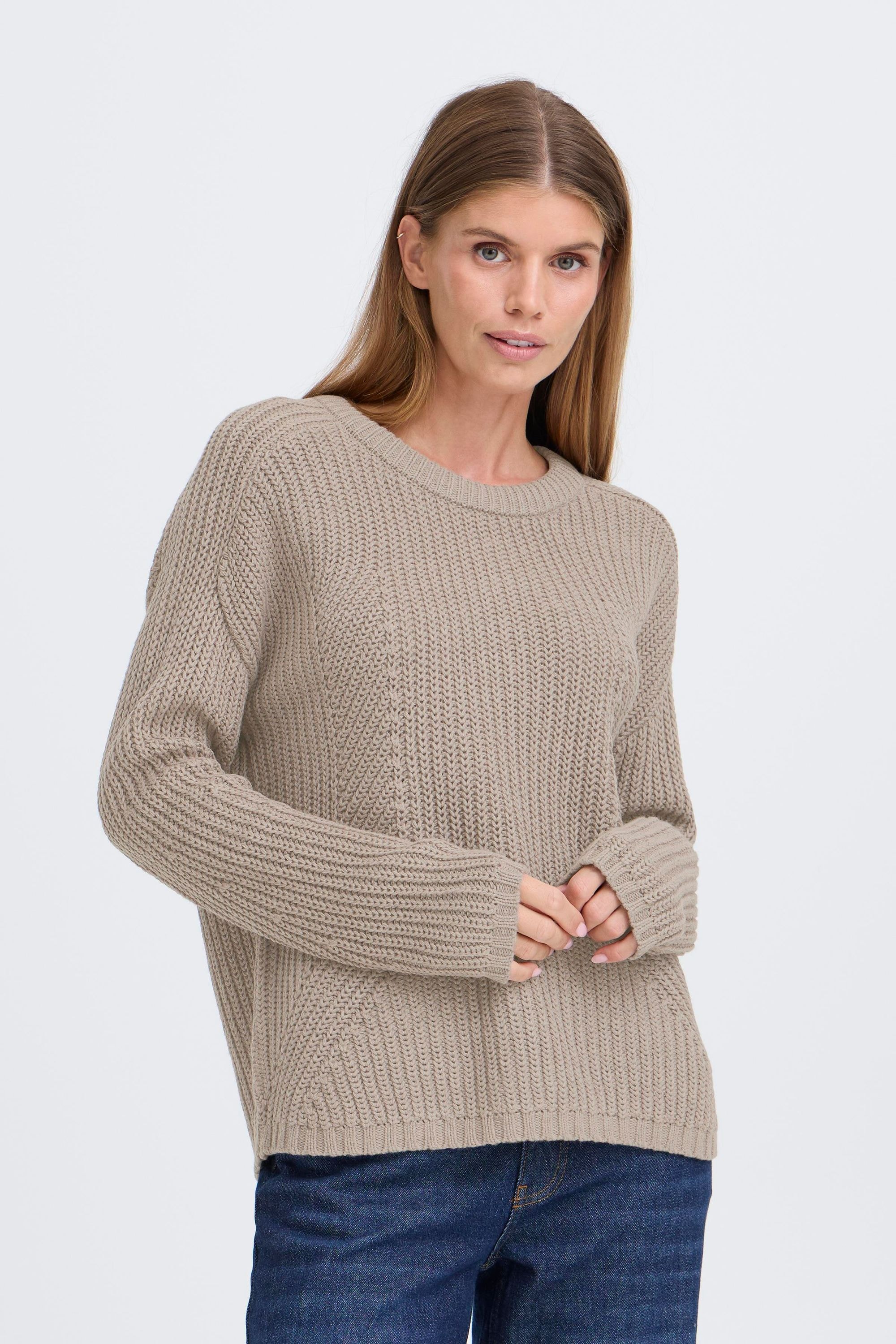 OXMO Strickfleece-Pullover »Strickpullover OXKanna«