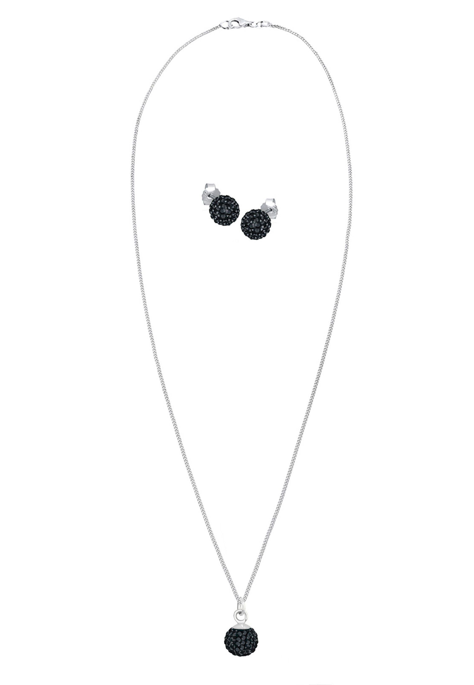 Elli Ohrring und Ketten Set »Schmuckset Kugel 925 Sterling Silber, mit Kristallen von Swarovski®«