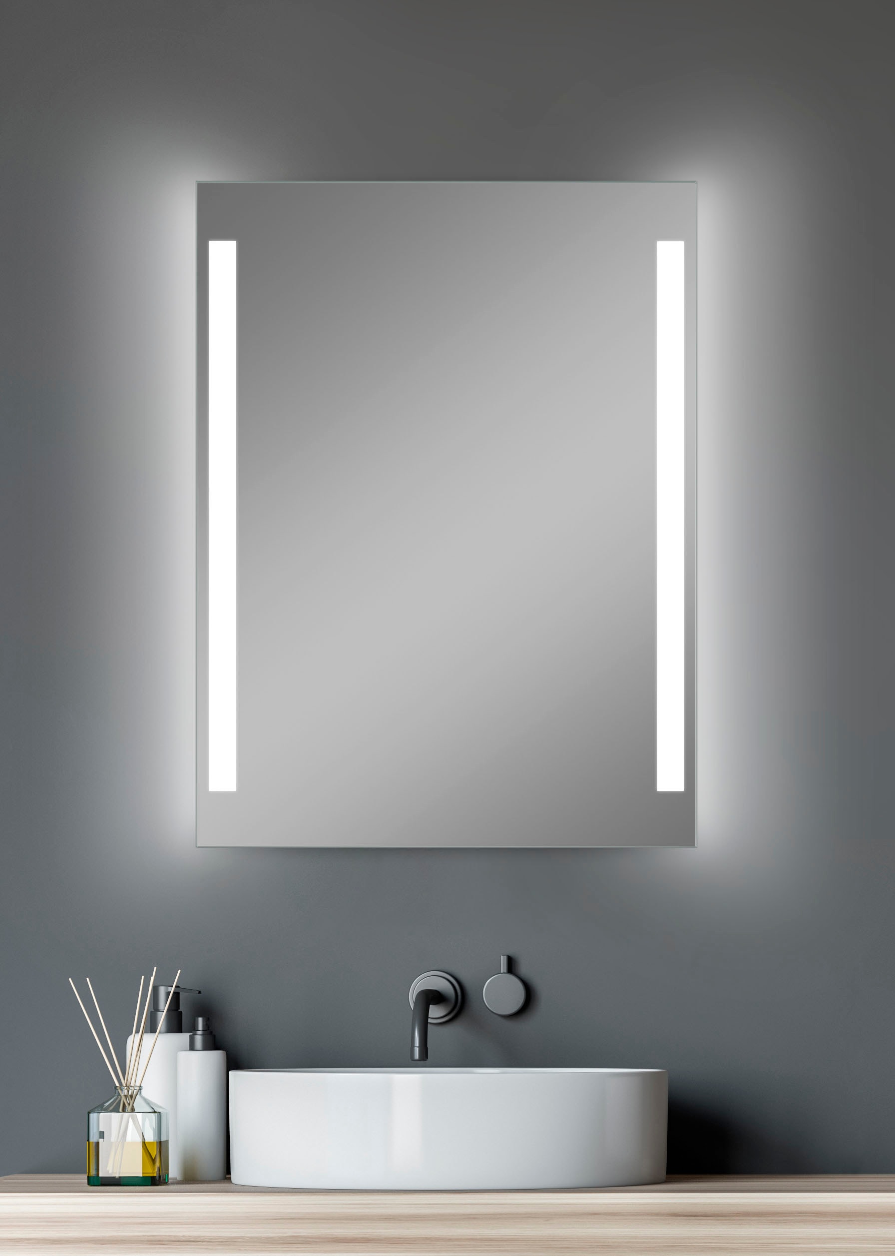 Talos Badspiegel, (1 St.), 80x60 cm - Spiegel mit Beleuchtung
