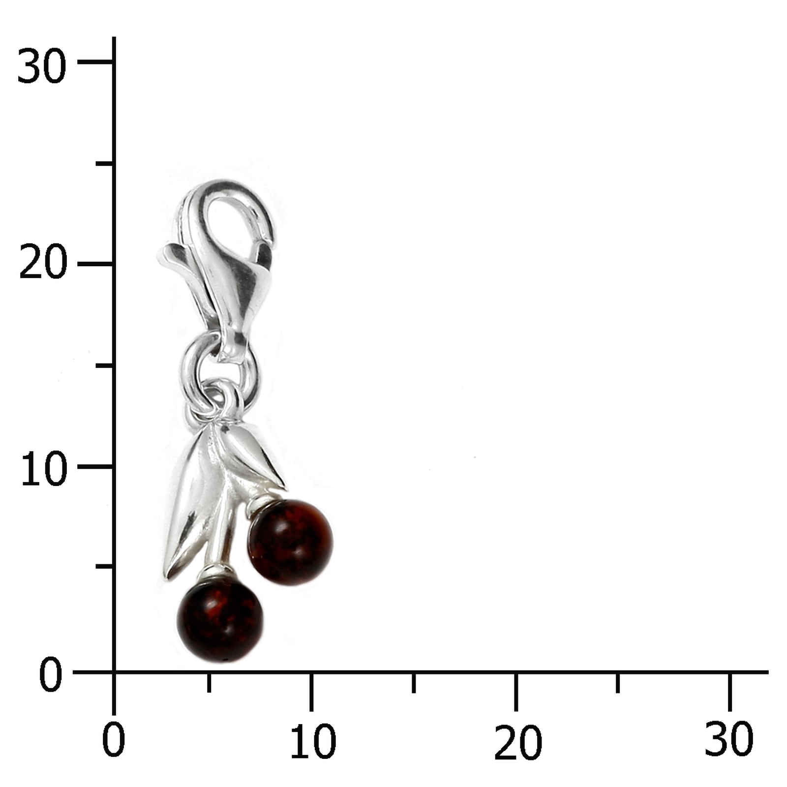 OSTSEE-SCHMUCK Kettenanhänger »- Kirsche - Silber 925/000 - Bernstein«