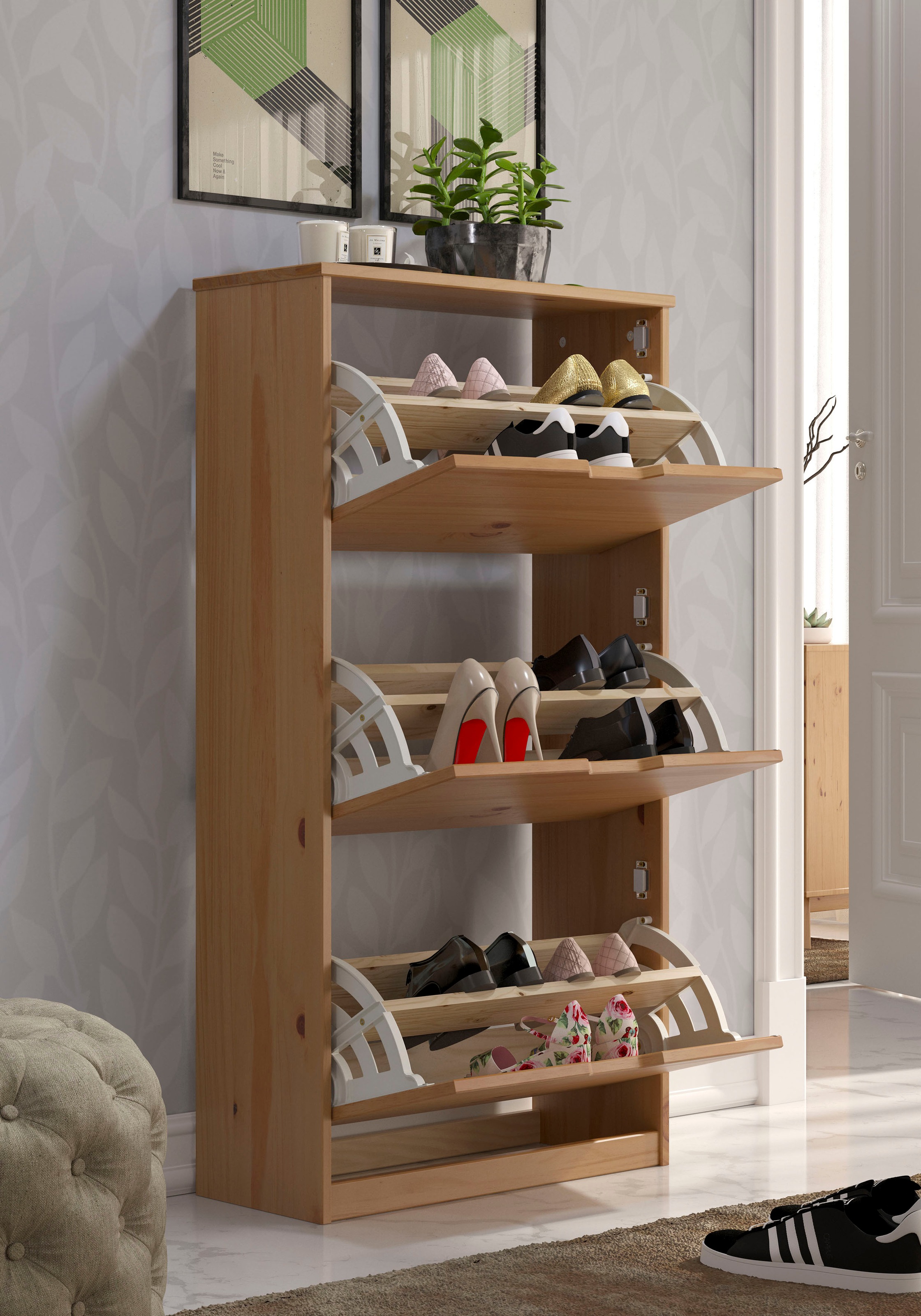 INTER-FURN Schuhschrank »Mestre«, praktisch und aus massiver Kiefer