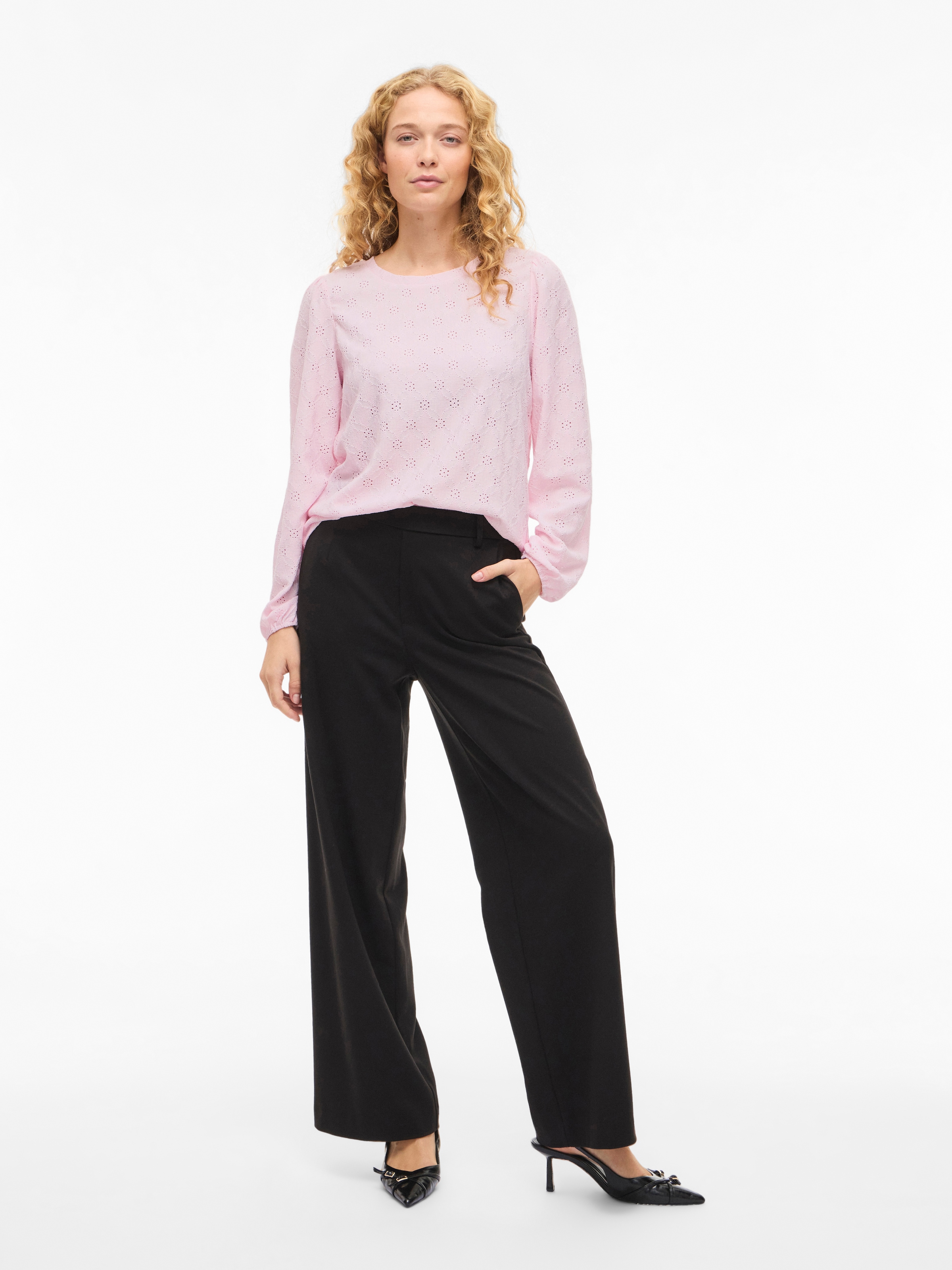 Vila Langarmshirt »VIASTA O-NECK L/S TOP - NOOS«