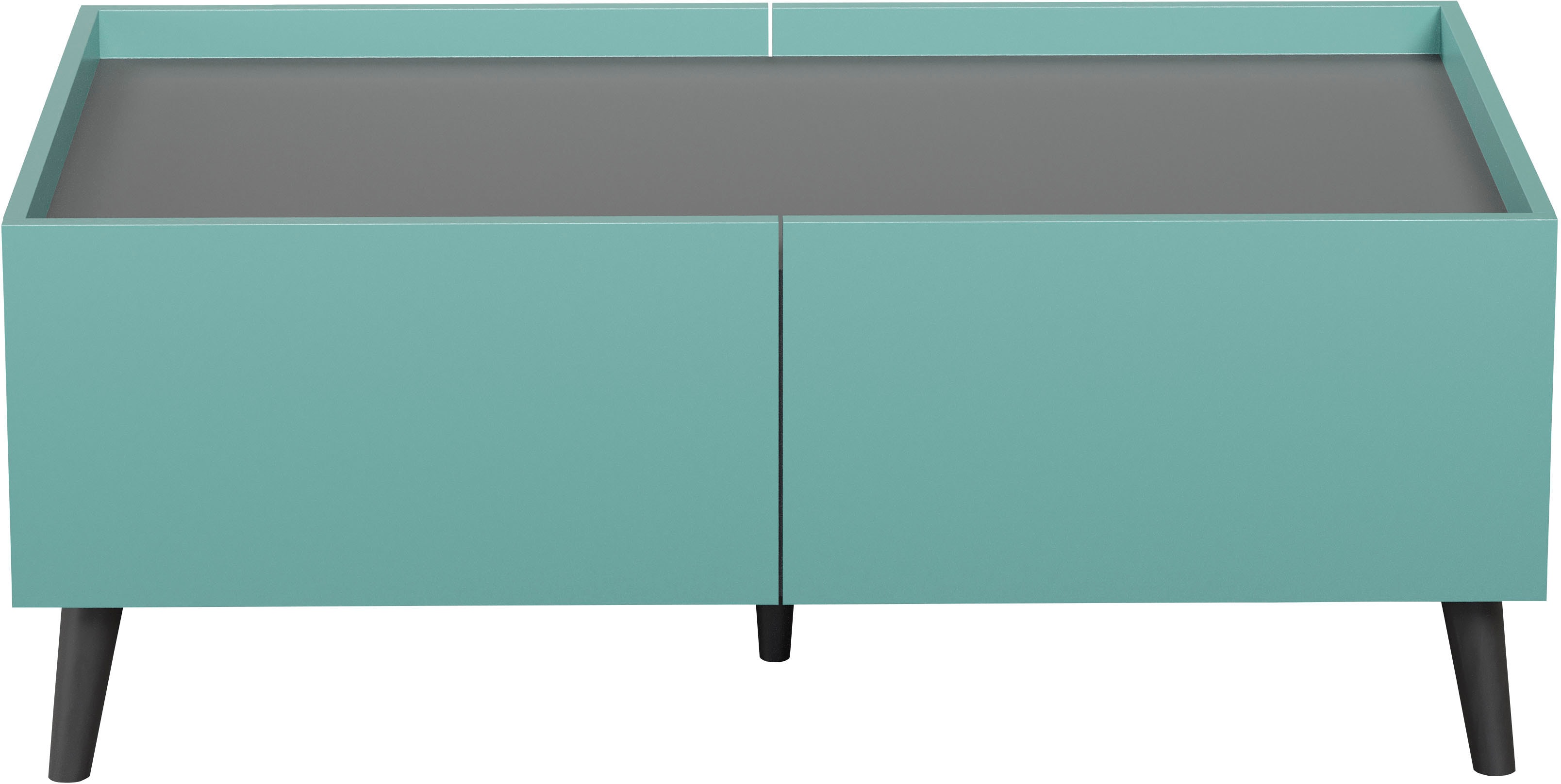 Andas Couchtisch »Mikkeline« 1 Stk. tlg. Wohnzimmertisch mit eingelassenem Oberboden mit 4 Schubladen in blau, Größe B/H/T: 44 cm x 60 cm