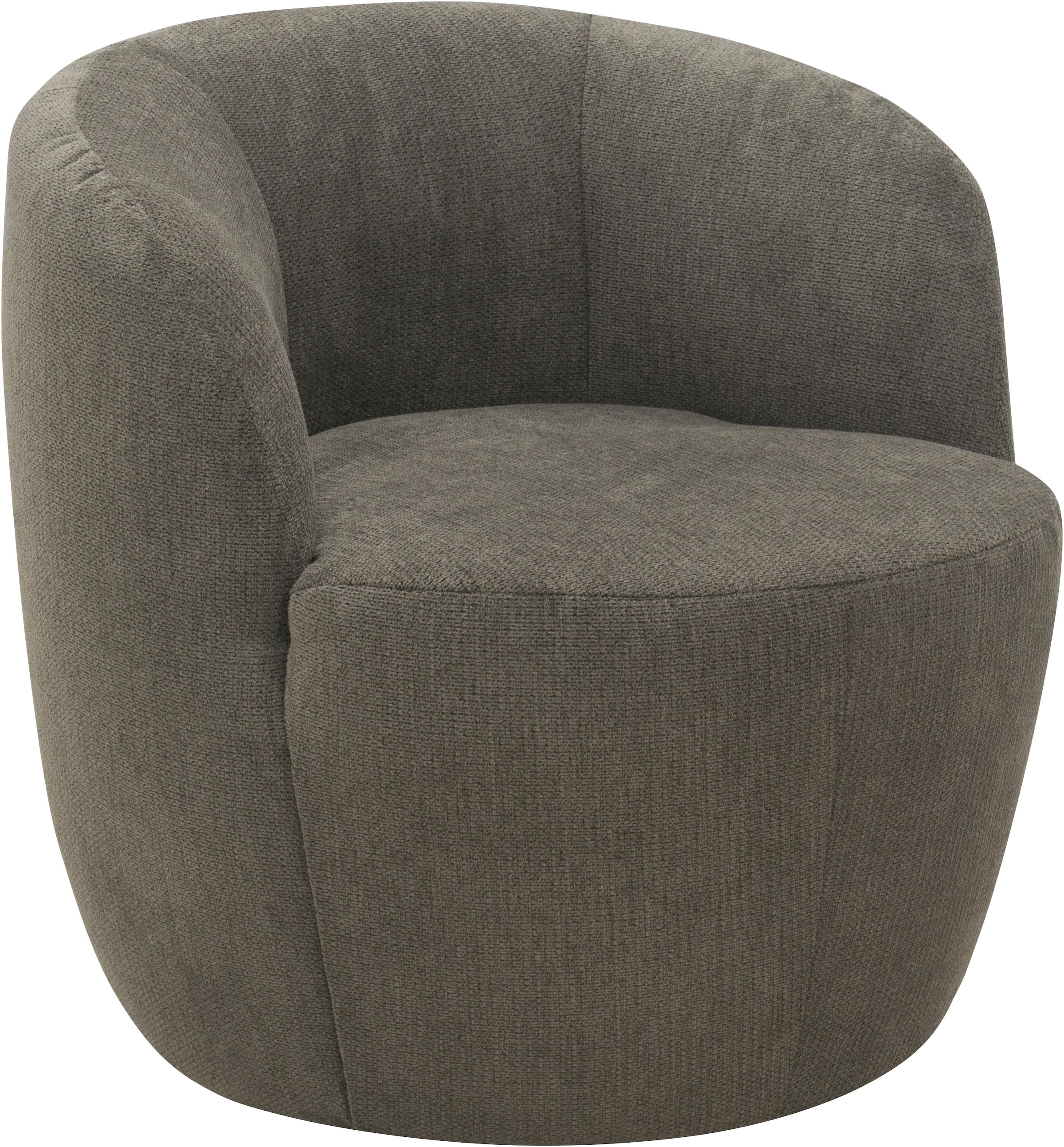 DOMO collection Sessel »Obidos moderner Loungesessel«, Struktur weich, schlammfarben