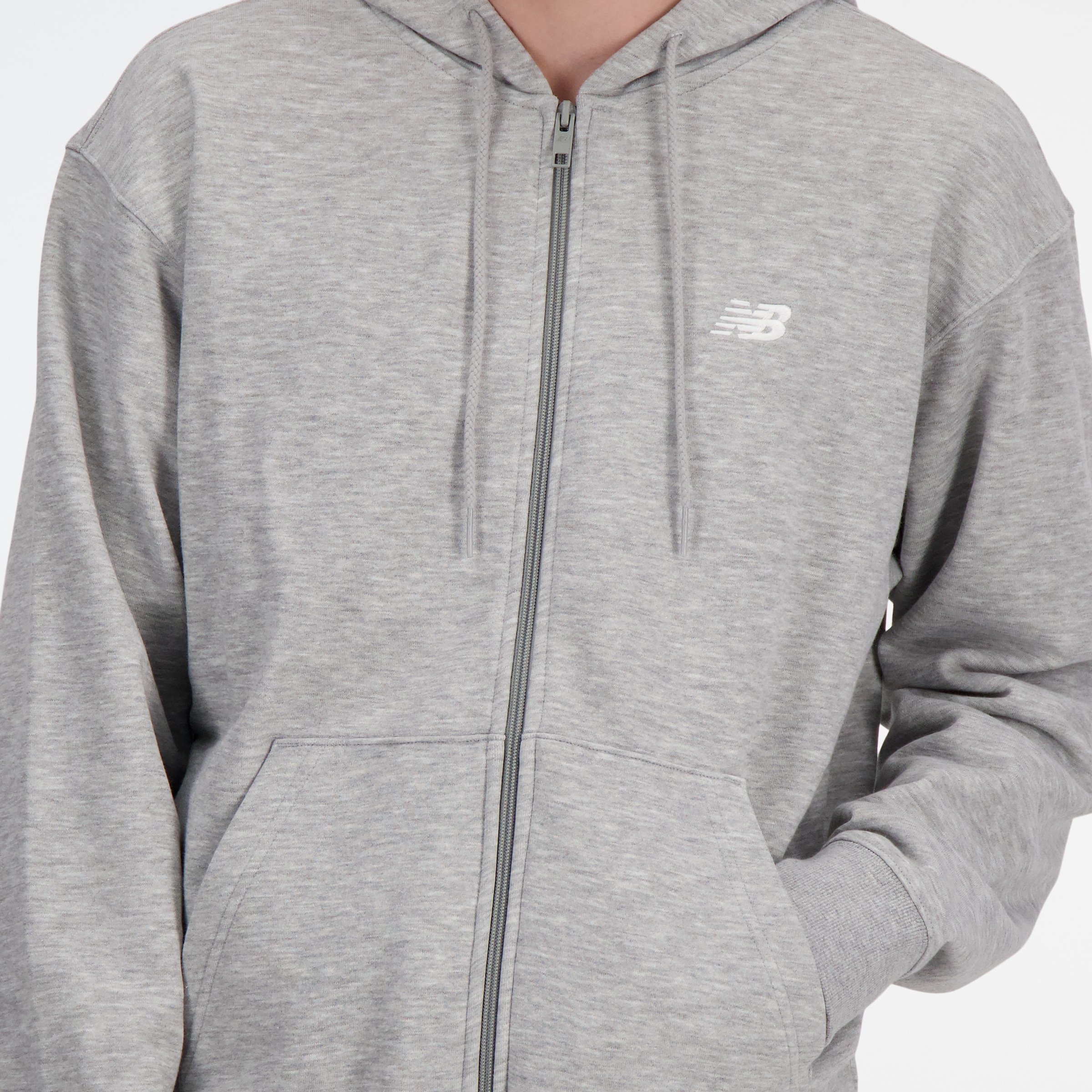 New Balance Kapuzensweatjacke mit Kapuze, lockere Passform