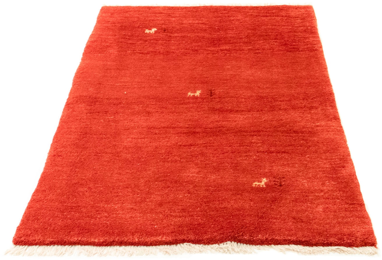 morgenland Wollteppich »Gabbeh Teppich OTTO bestellen rot«, handgeknüpft handgeknüpft bei rechteckig