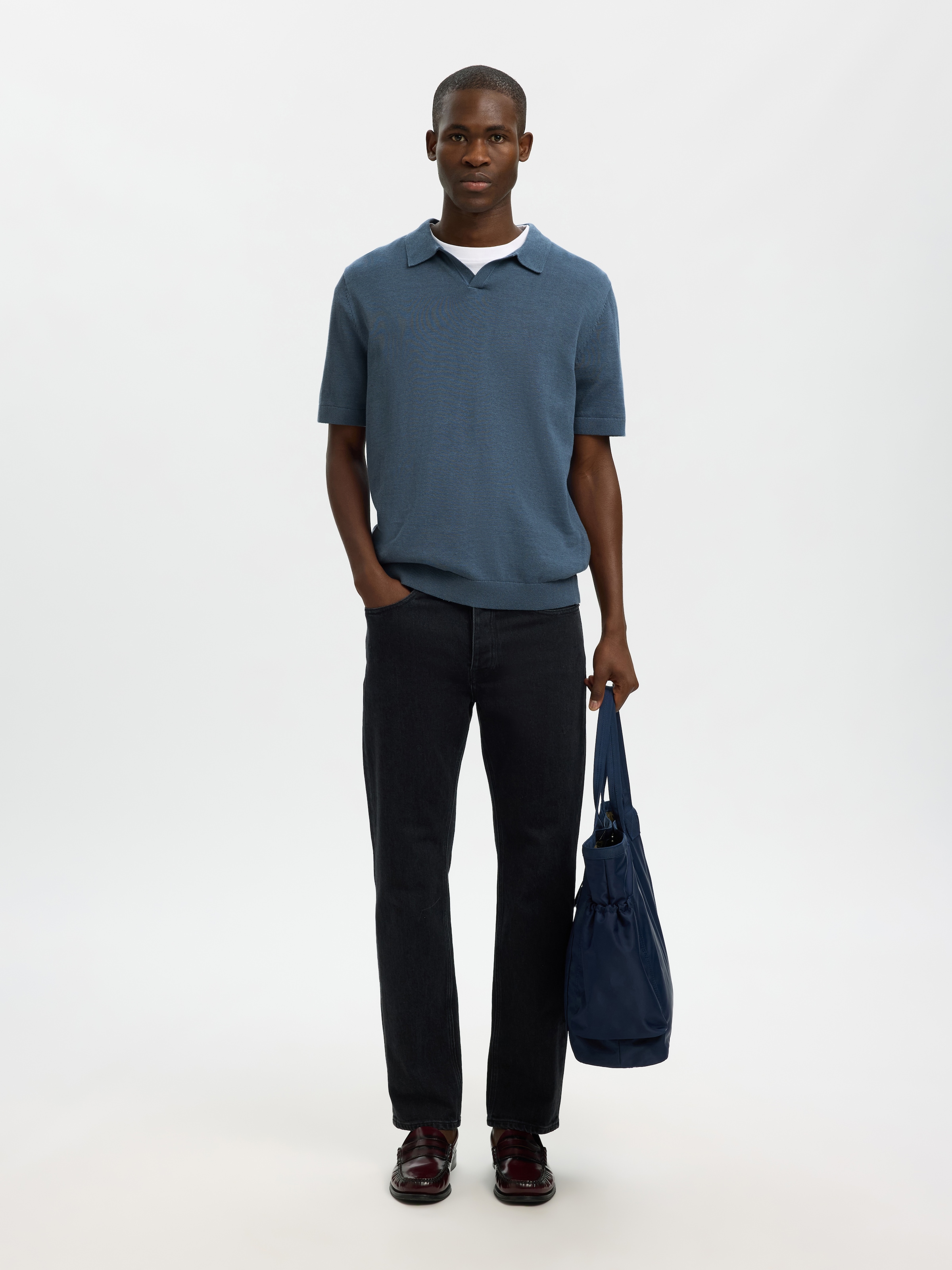 SELECTED Poloshirt »SLHMATTIS SS KNIT SUN OPEN POLO NOOS«