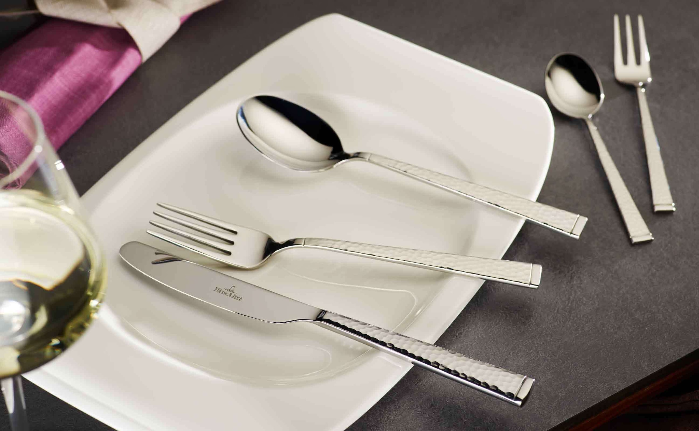 Villeroy & Boch Tafelgabel »Kuchengabel Blacksmith 15,6 cm 6er Set edelstahl« Spülmaschinenfest