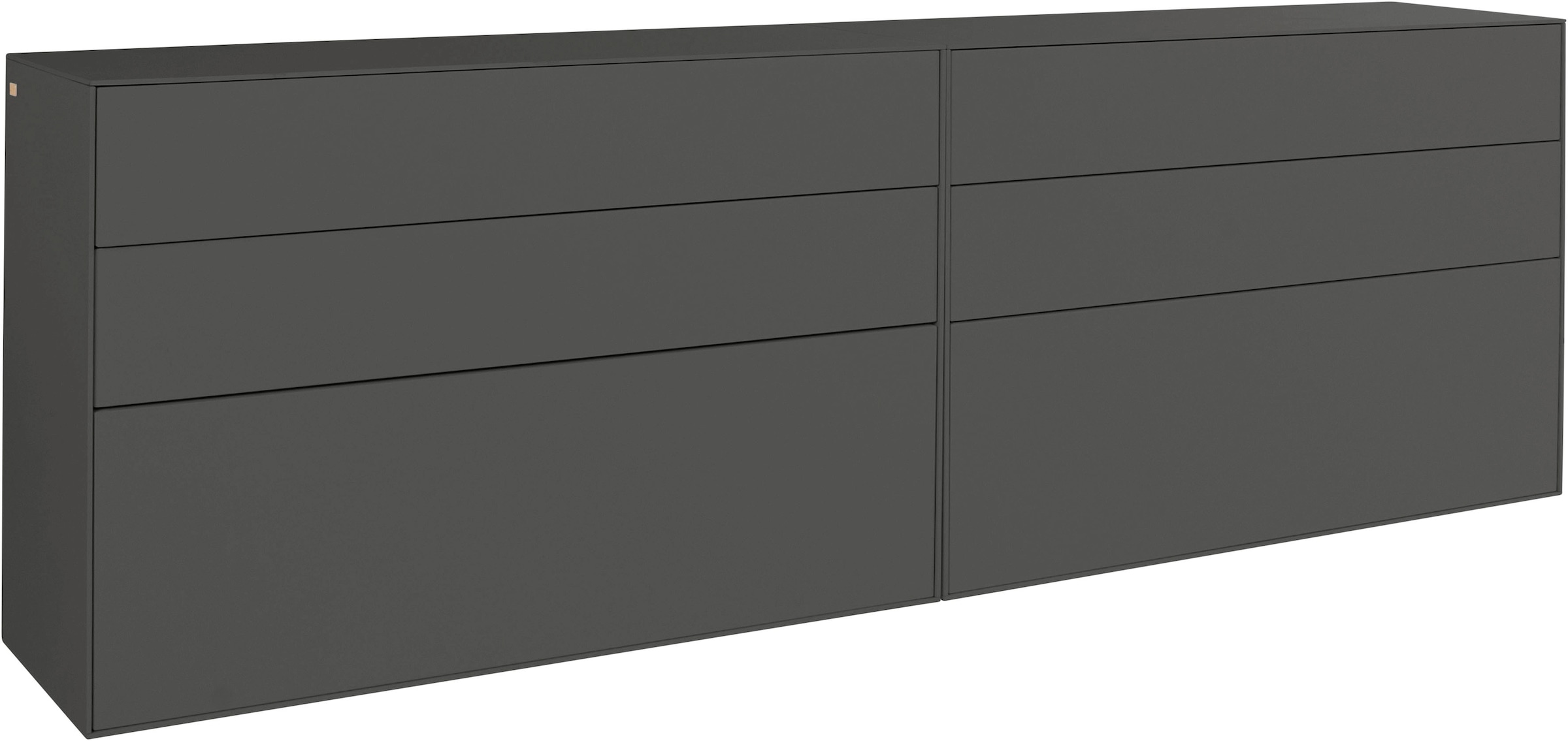 LeGer Home by Lena Gercke Sideboard »Essentials«, (2 St.), Breite: 224cm, MDF lackiert, Push-to-open-Funktion