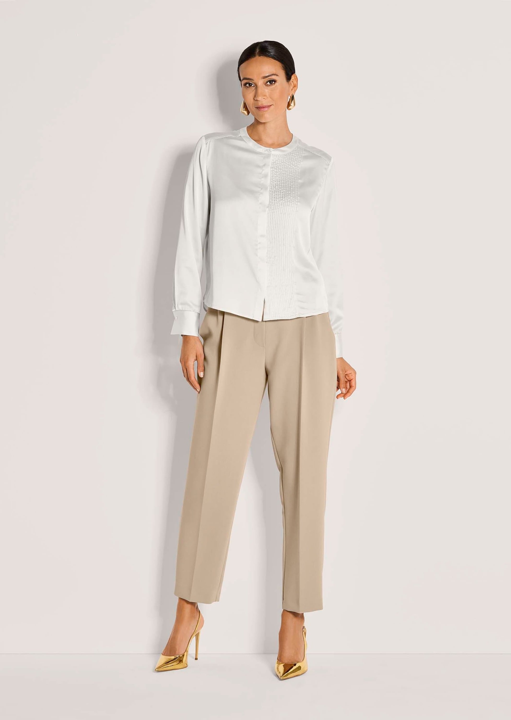 MADELEINE Langarmbluse »Bluse Elegante Bluse mit Zierblenden«