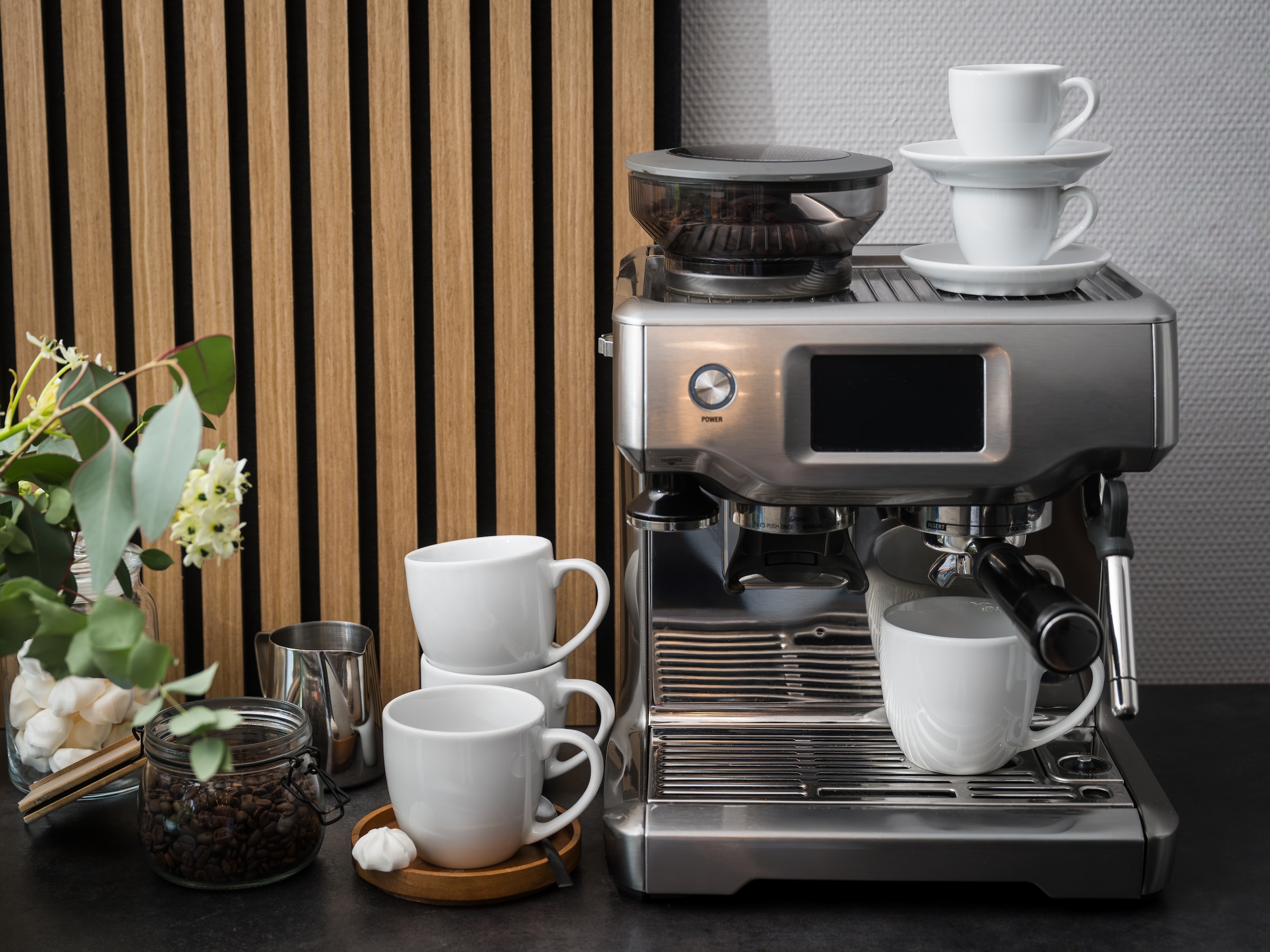 CreaTable Becher »Bistrot Weiss, Kaffeebecher Set 4-tlg« Klassiker in Weiß, Der Alleskönner