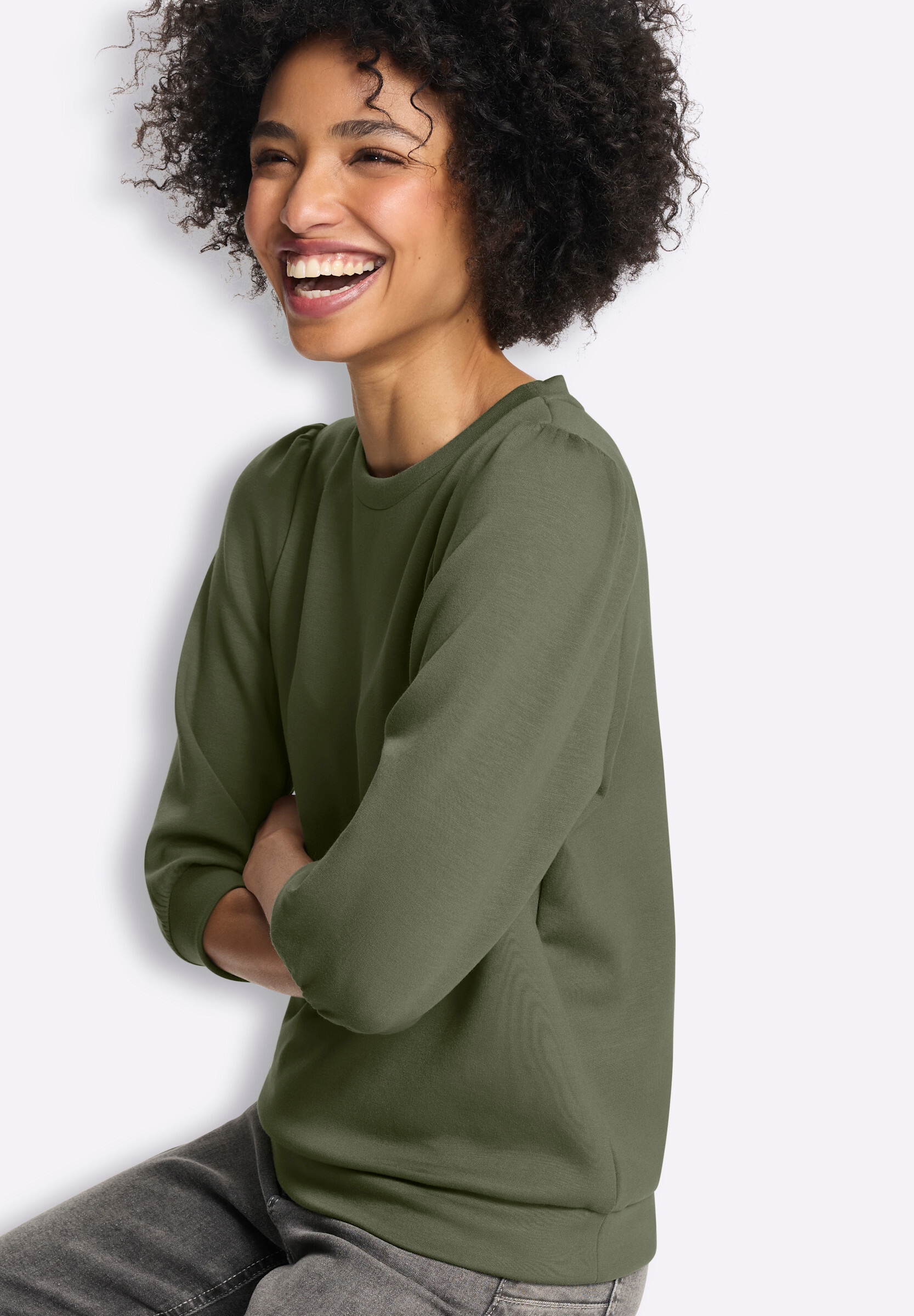 heine Sweatshirt »Sweatshirt Sweatshirt mit 3/4-Arm«
