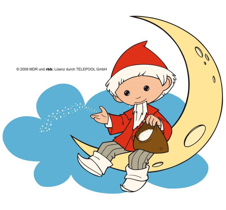 Wall-Art Wandtattoo »3D Wolkensticker Sandmann Mond«