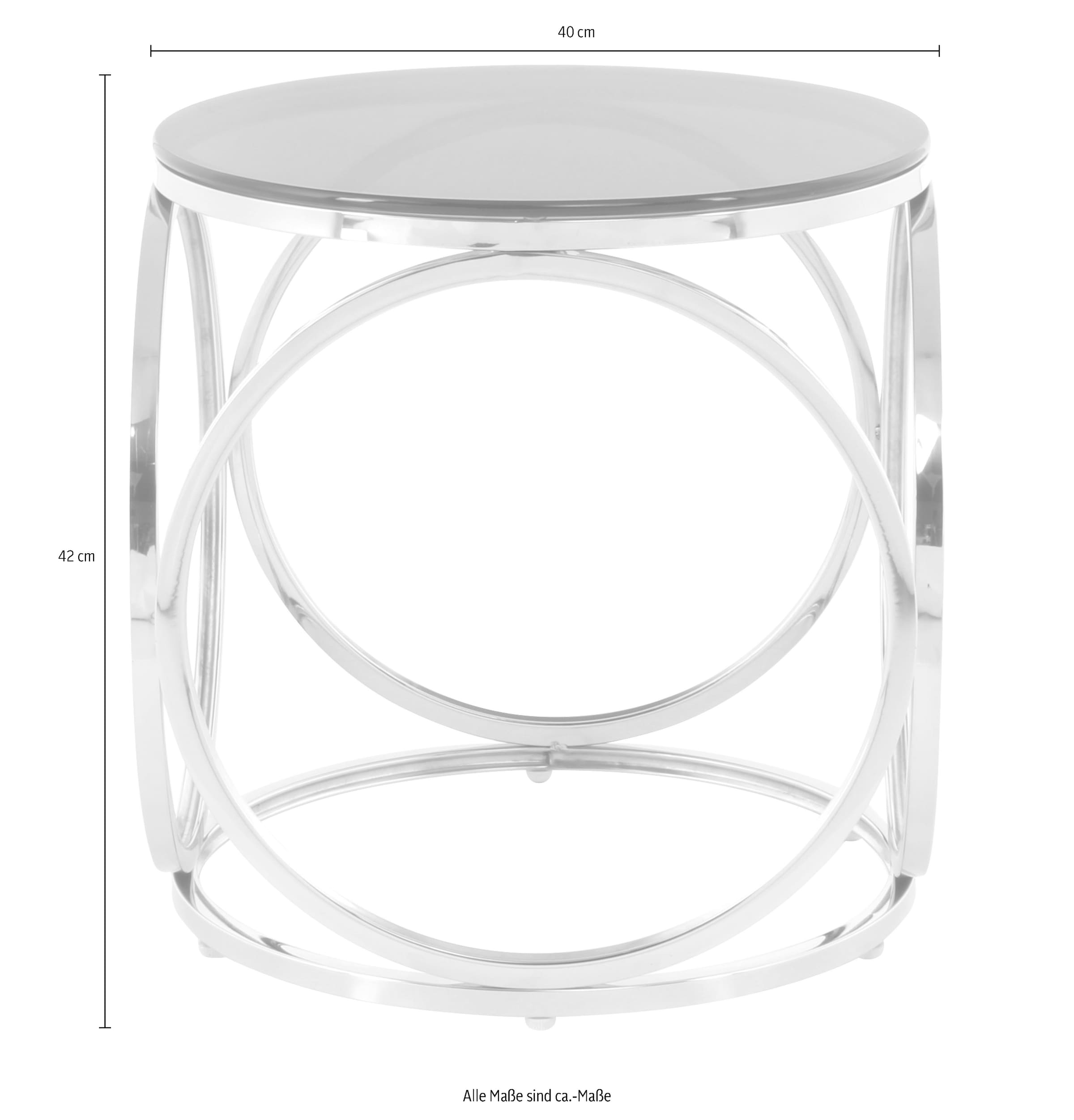 Kayoom Beistelltisch »Whitney 125,Beistelltisch mit offenem Design, Gestell aus Metall«, (1 St.), Glamouröses Design, hochwertige Verarbeitung, pflegeleicht