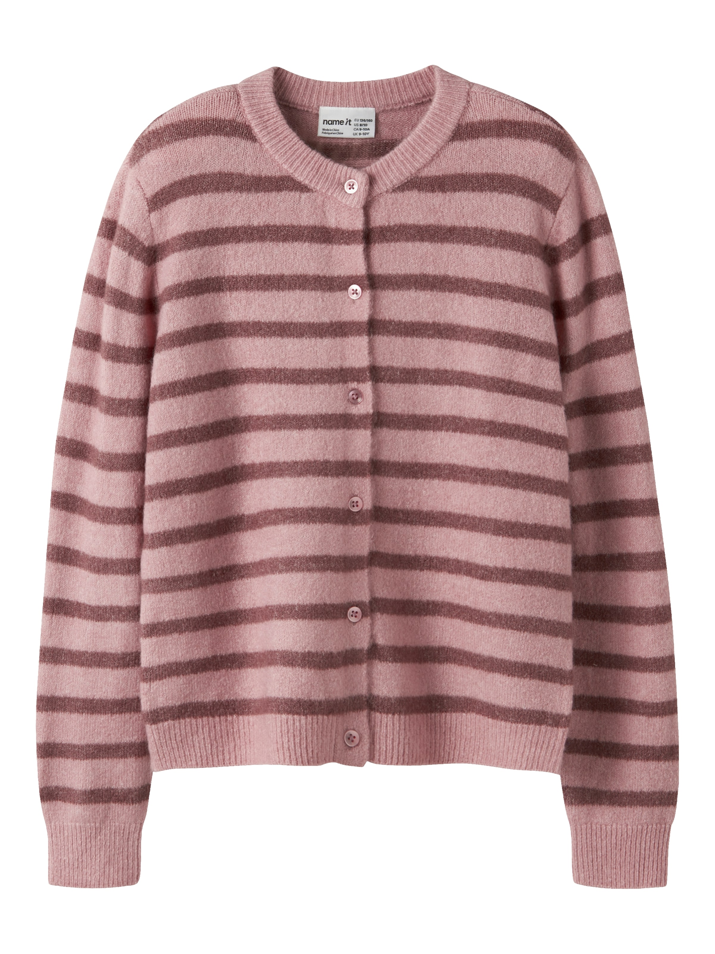 Name It Strickjacke »NKFNERINA LS KNIT CARD« Materialmix, regular fit