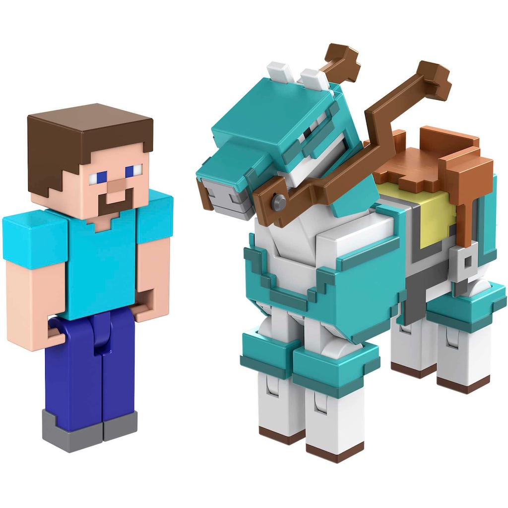 Mattel® Spielfigur »Minecraft, Armored Horse and Steve«