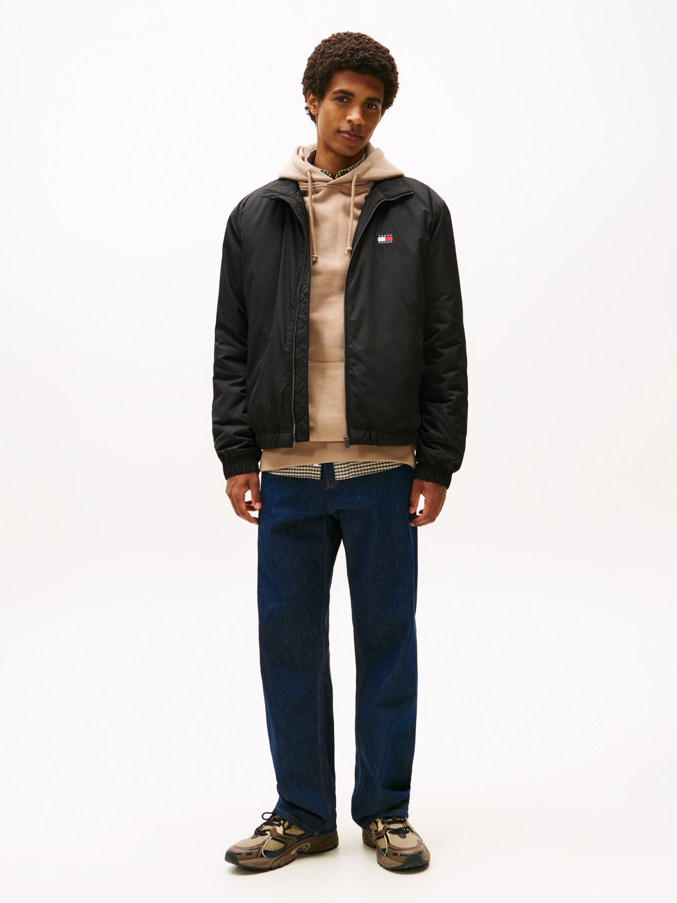 Tommy Jeans Blouson »TJM ESSENTIAL PADDED JACKET EXT« Freizeitjacke, Übergangsjacke glänzend, Stretchbündchen, Stehkragen