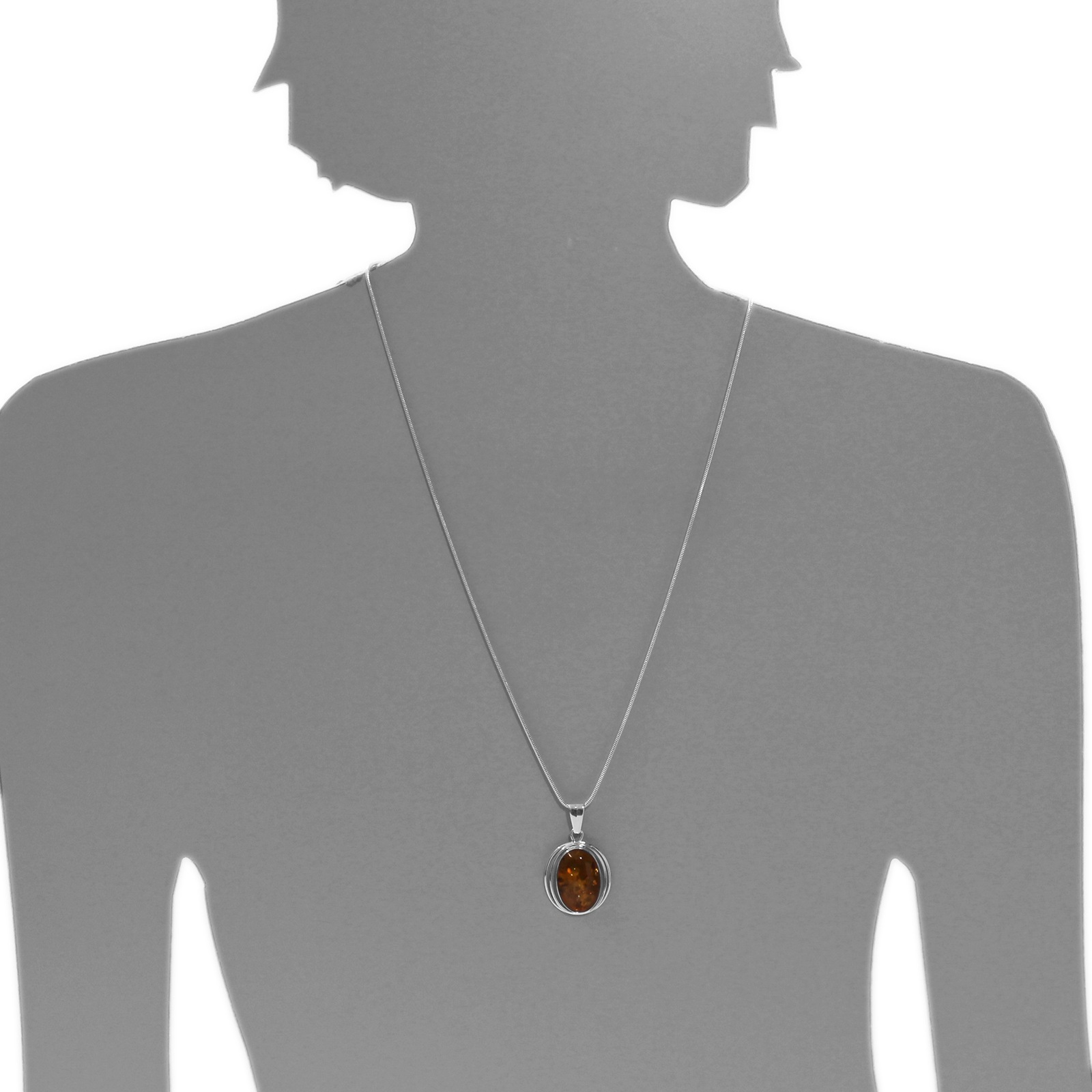 OSTSEE-SCHMUCK Kette mit Anhänger »- Luisa - Silber 925/000 - Bernstein«