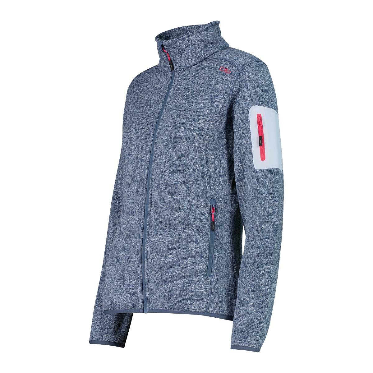 CMP Strickfleecejacke »KNITTED MELANGE FLEECE WOMAN JACKET« mit Reißverschluss, wasserabweisend, windabweisend, wärmeisolierend