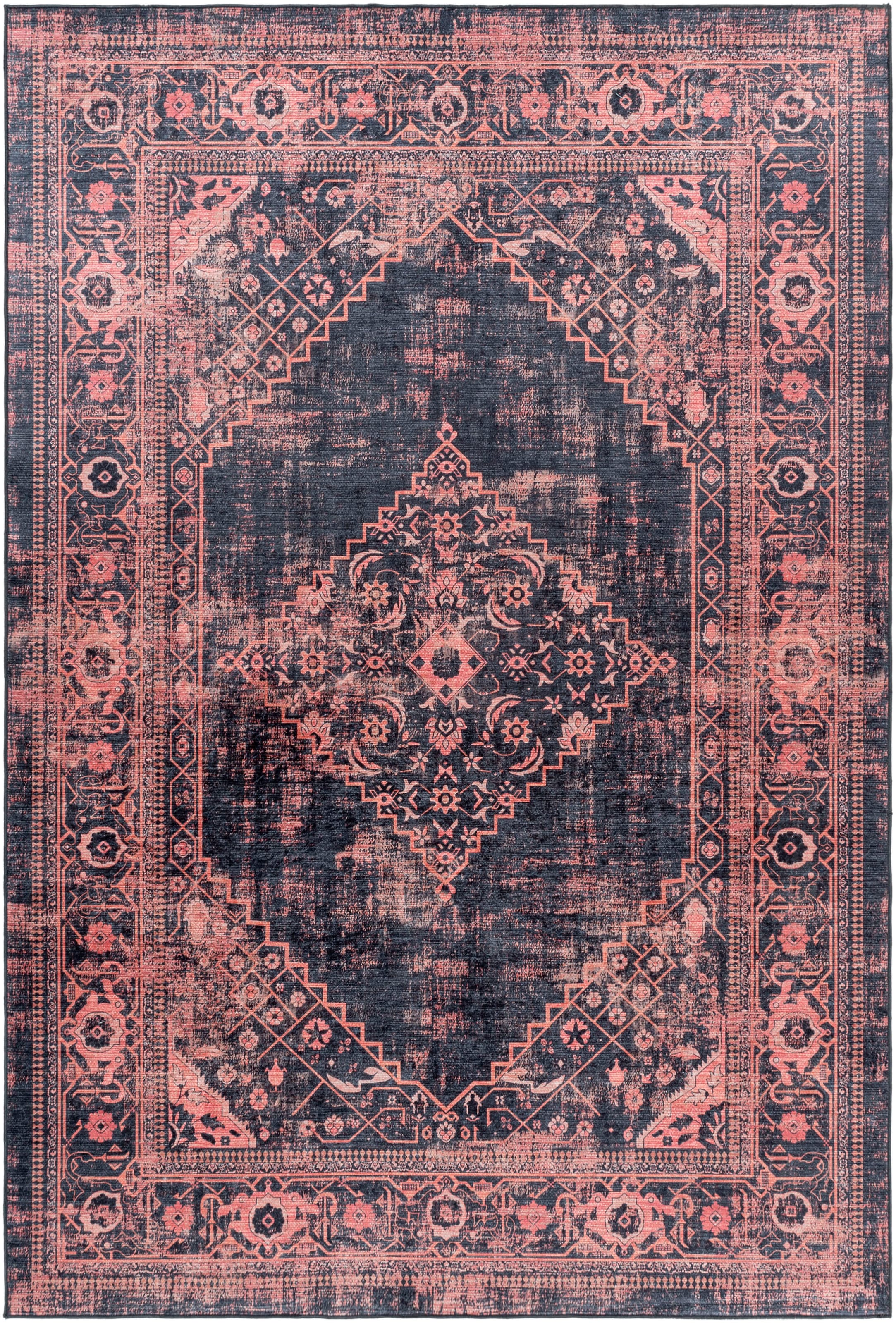 Ayyildiz Teppiche Teppich »FIESTA 4301« rechteckig 6 mm Höhe Läufer, pflegeleichter Kurflorteppich, moderner Vintage, Orient Optik