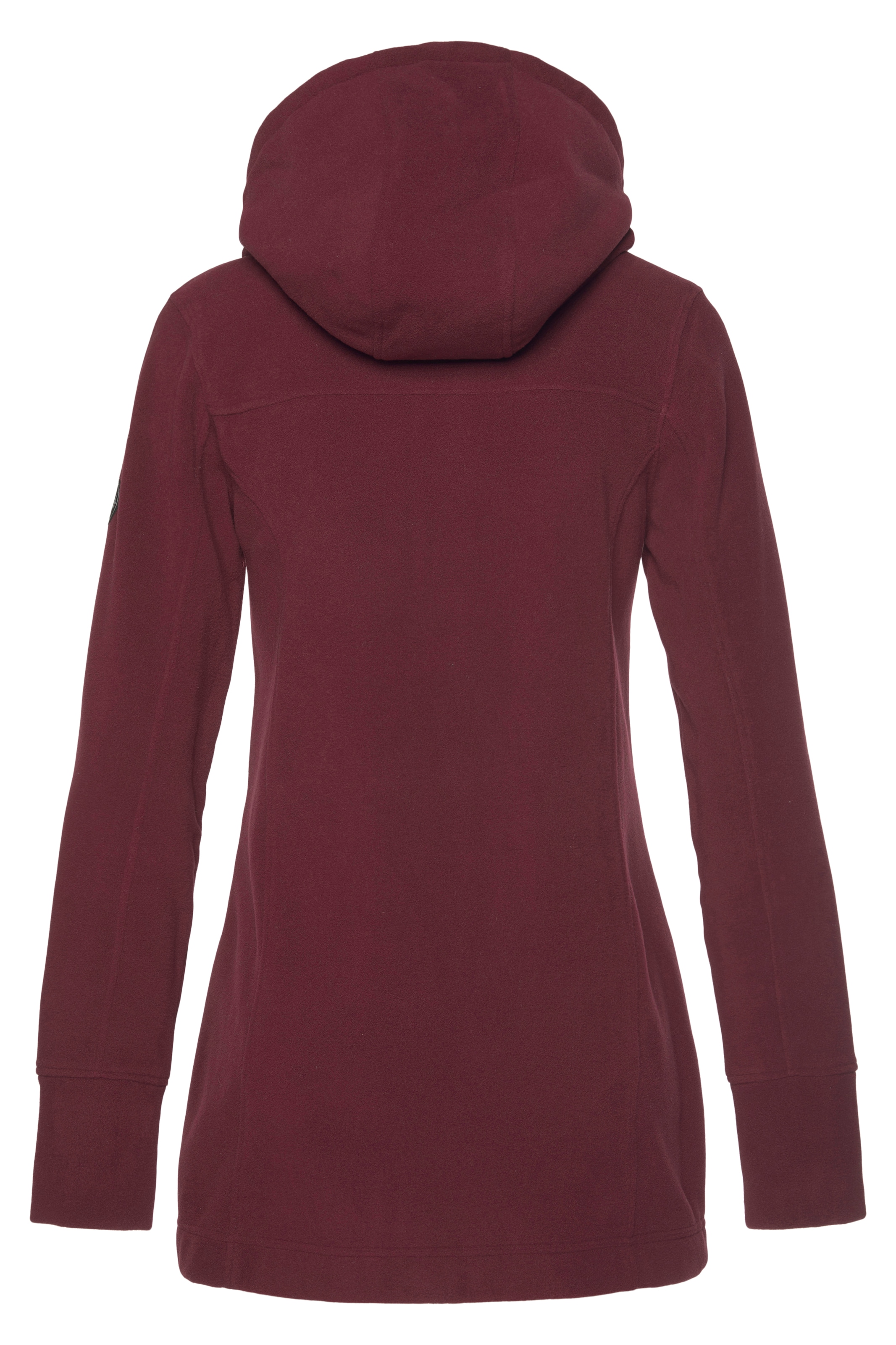 Polarino Fleecejacke, mit Kapuze, aus Fleece, atmungsaktiv, schnell trocknend