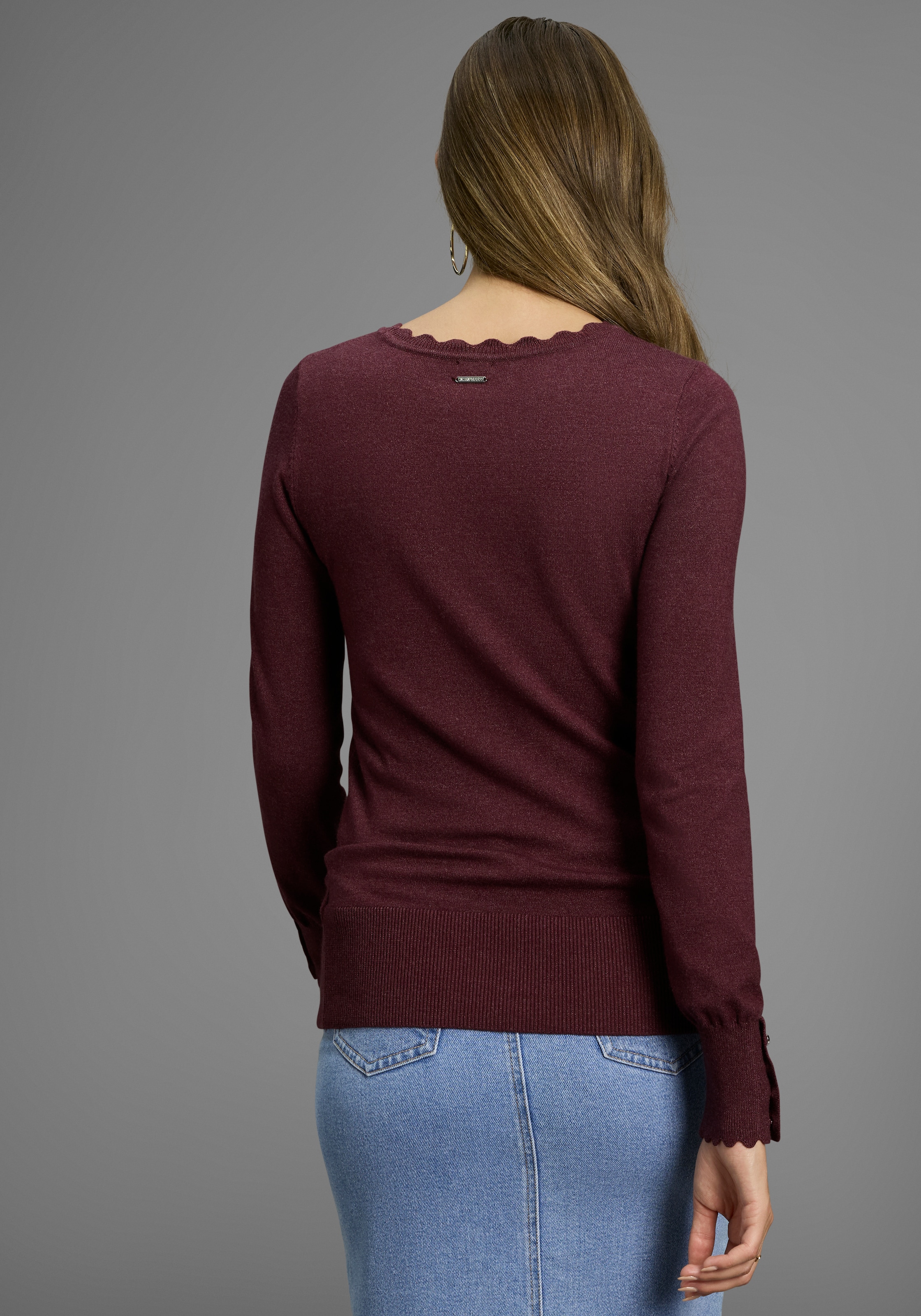 Laura Scott Strickpullover, mit Wellenkante - NEUE KOLLEKTION