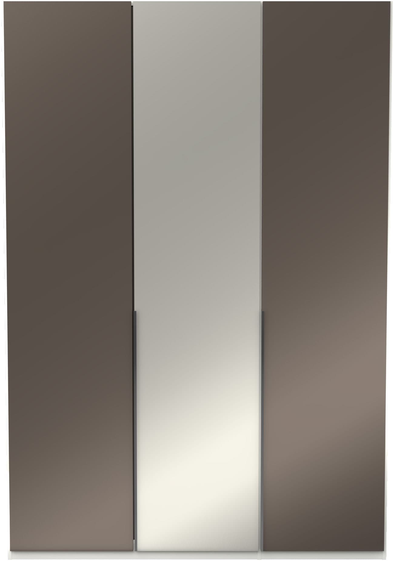 Musterring Kleiderschrank »San Diego, Kleiderschrank, Schrank, Garderobe, mit Glastüren« weiß, Türen gedämpft, 2 Höhen, mehrere Breiten, MADE IN GERMANY, 1 Stk. tlg. 3-türig (gedämpft), 4 Böden, 2 Kleiderstangen, Chromgriffe