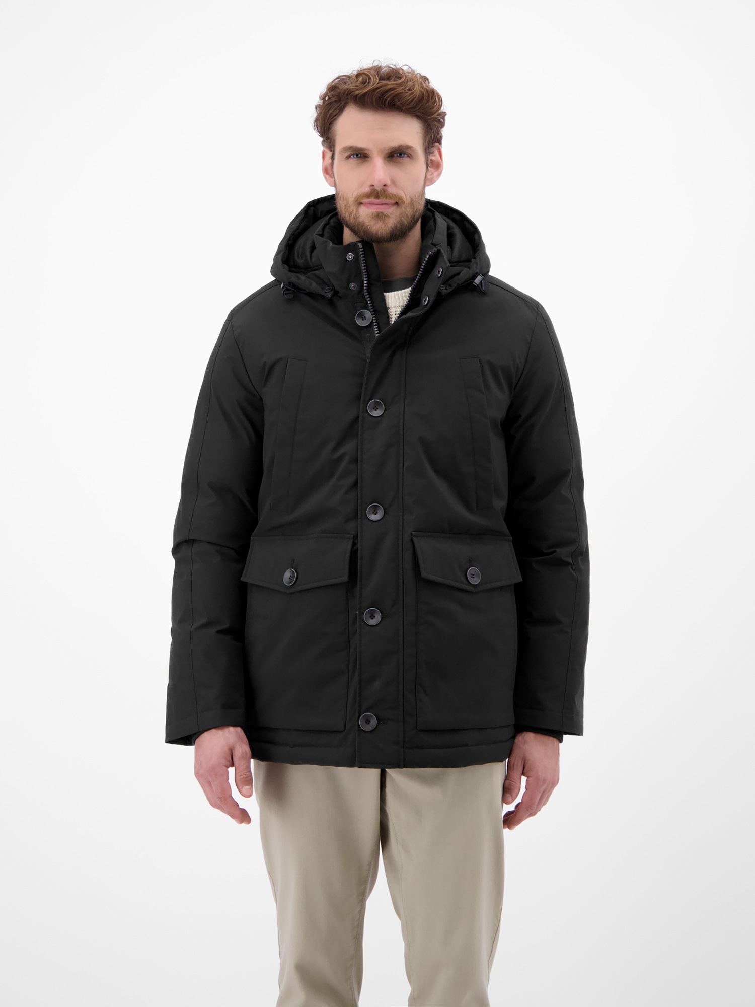 LERROS Wintermantel »Herren Wintermantel mit Kapuze«