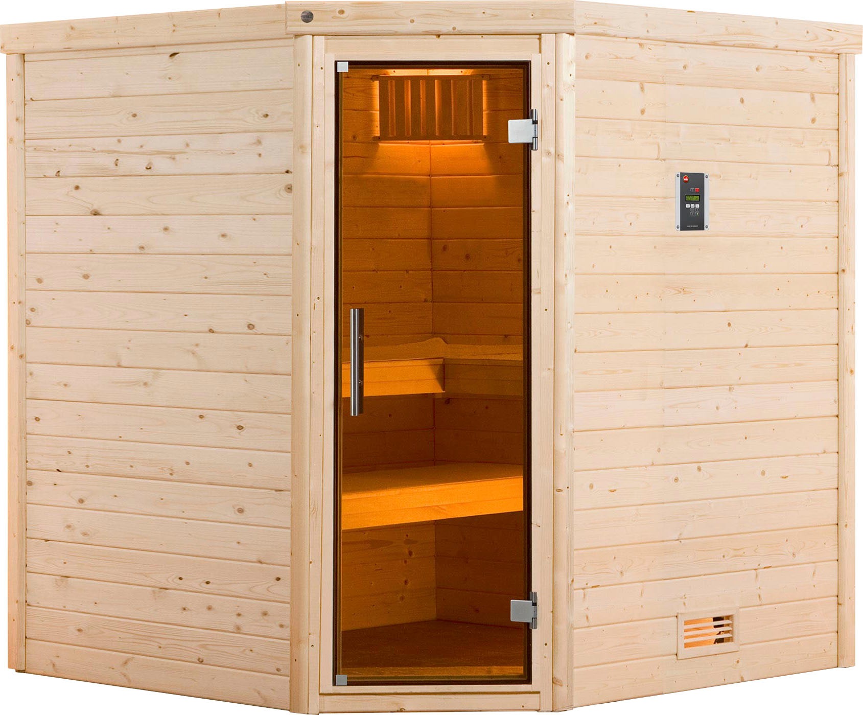 weka Sauna »Turku« Set,  7,5 kW Bio-Ofen mit digitaler Steuerung