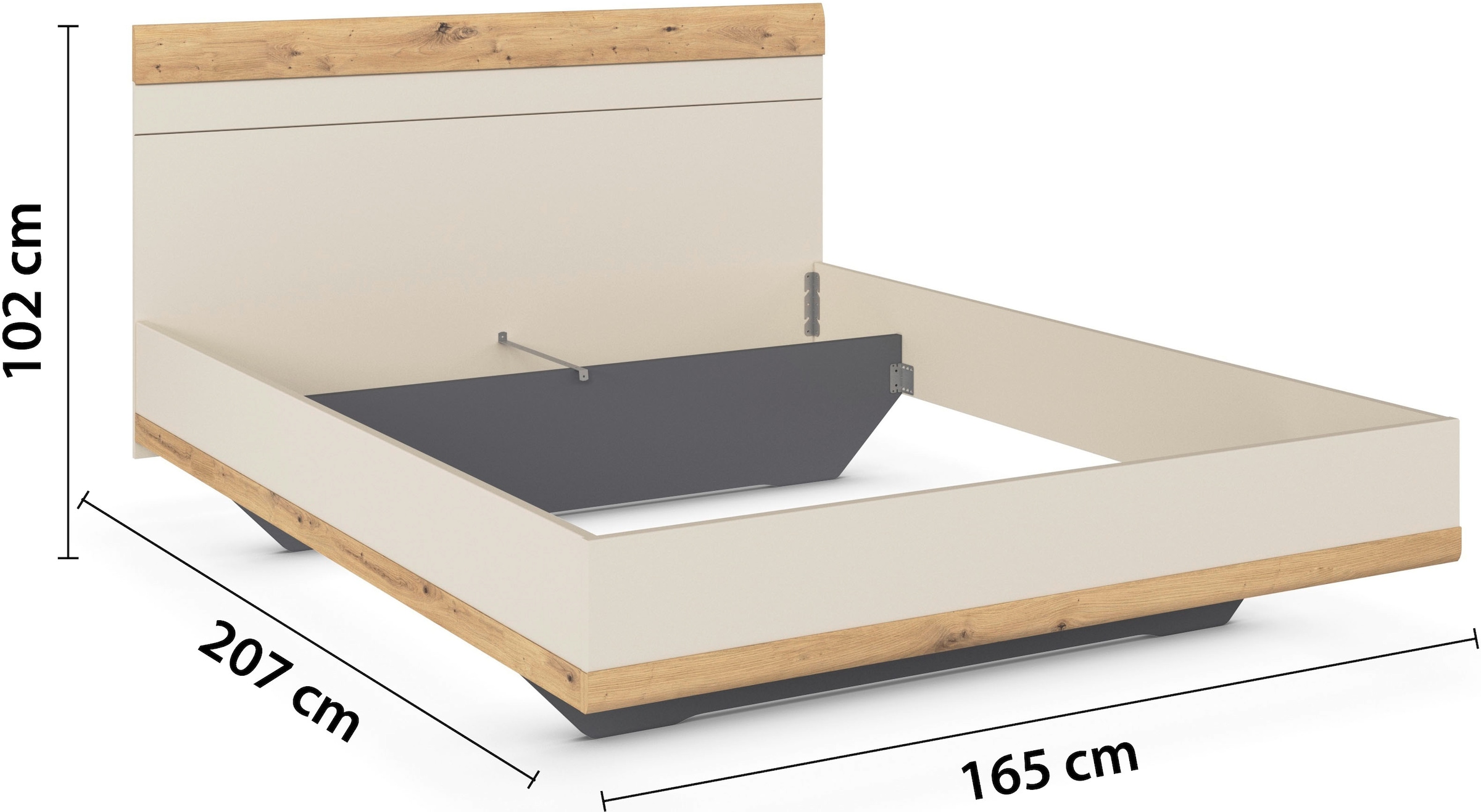 rauch Futonbett »Bett Doppelbett Holzbett SAJO« mit Farb-Absetzungen in komfortabler Sitzhöhe MADE IN GERMANY