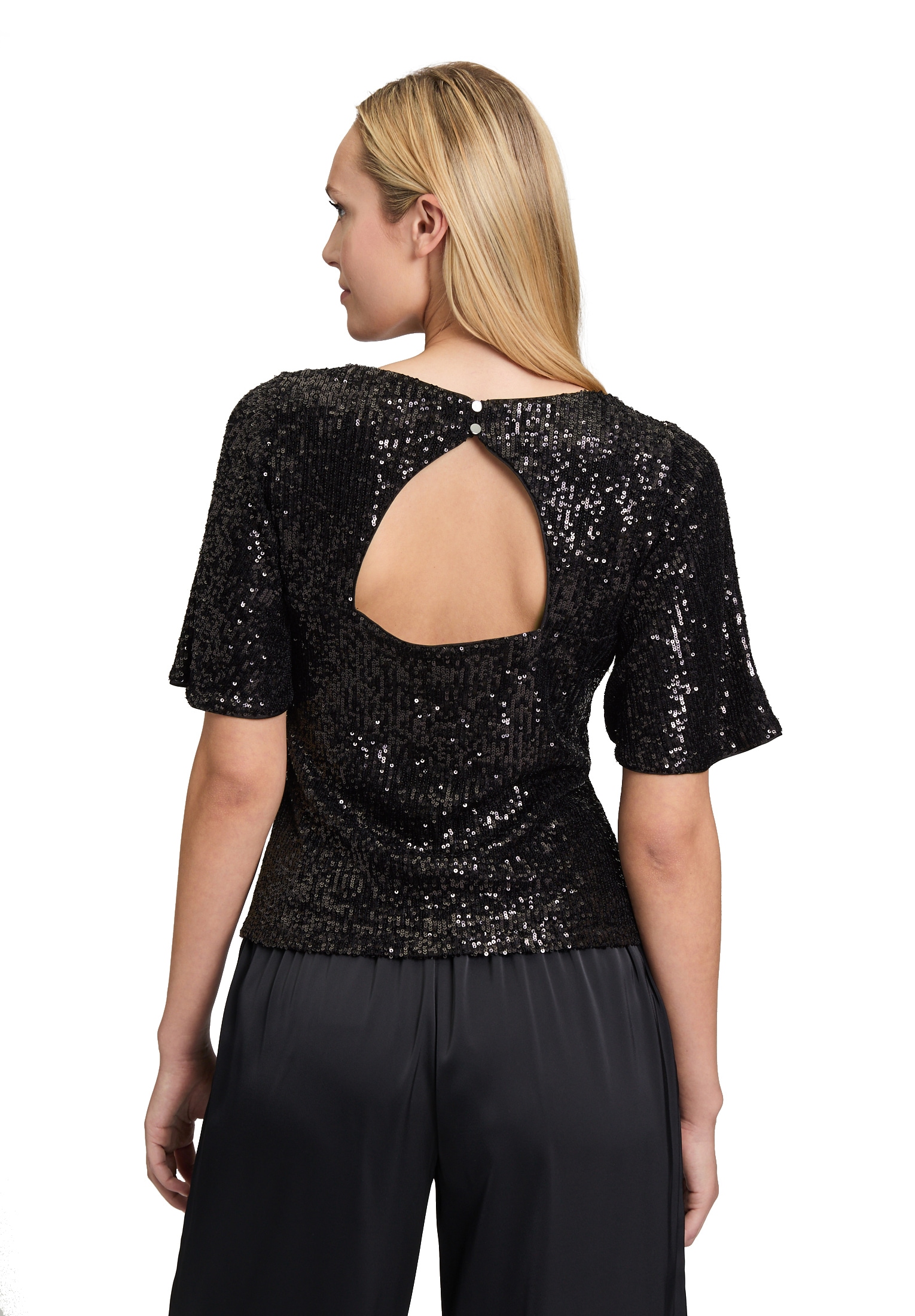 Vera Mont T-Shirt »Pailletten-Bluse mit Flügelärmeln«