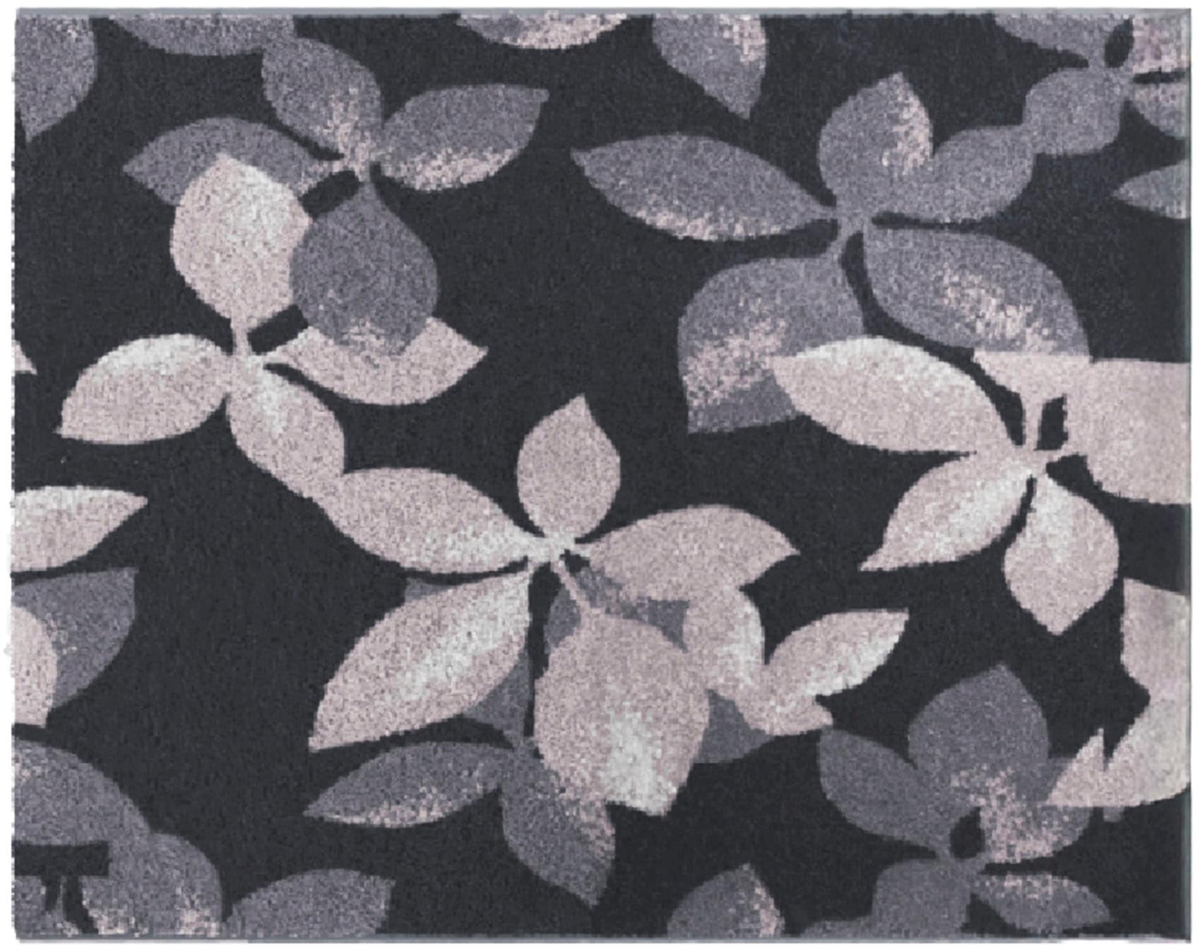 Grund Badematte »Umbria« Höhe 20 mm rutschhemmend beschichtet fußbodenheizungsgeeignet Modernes Blättermuster in Black oder Taupe,  5 Jahre Garantie