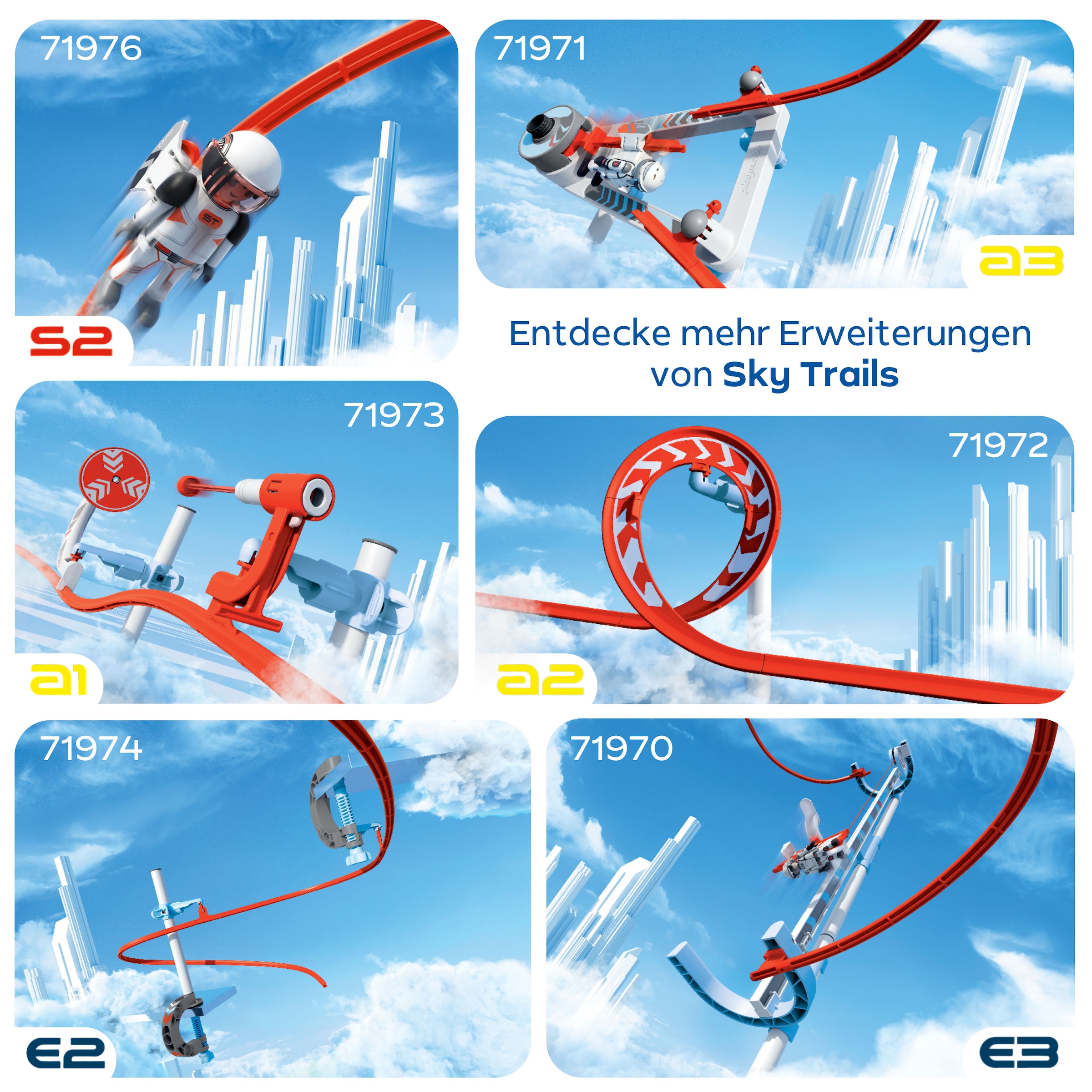 Playmobil® Konstruktions-Spielset »Flip Rail e1 (71971), Sky Trails«, (20 St.), Made in Europe