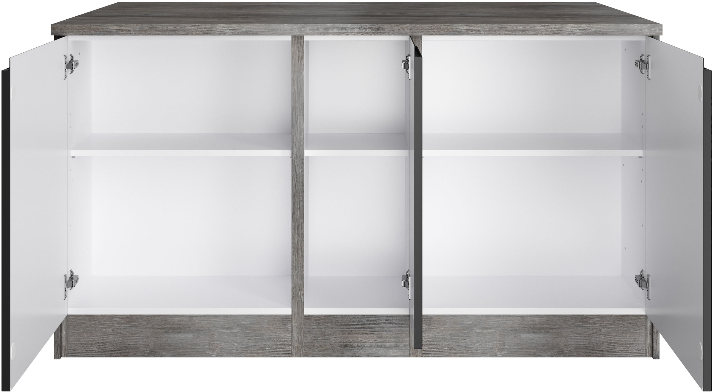 KOCHSTATION Kücheninsel »KS-Virginia«, Breite 153 cm, MDF-Fronten, Flaschenregal