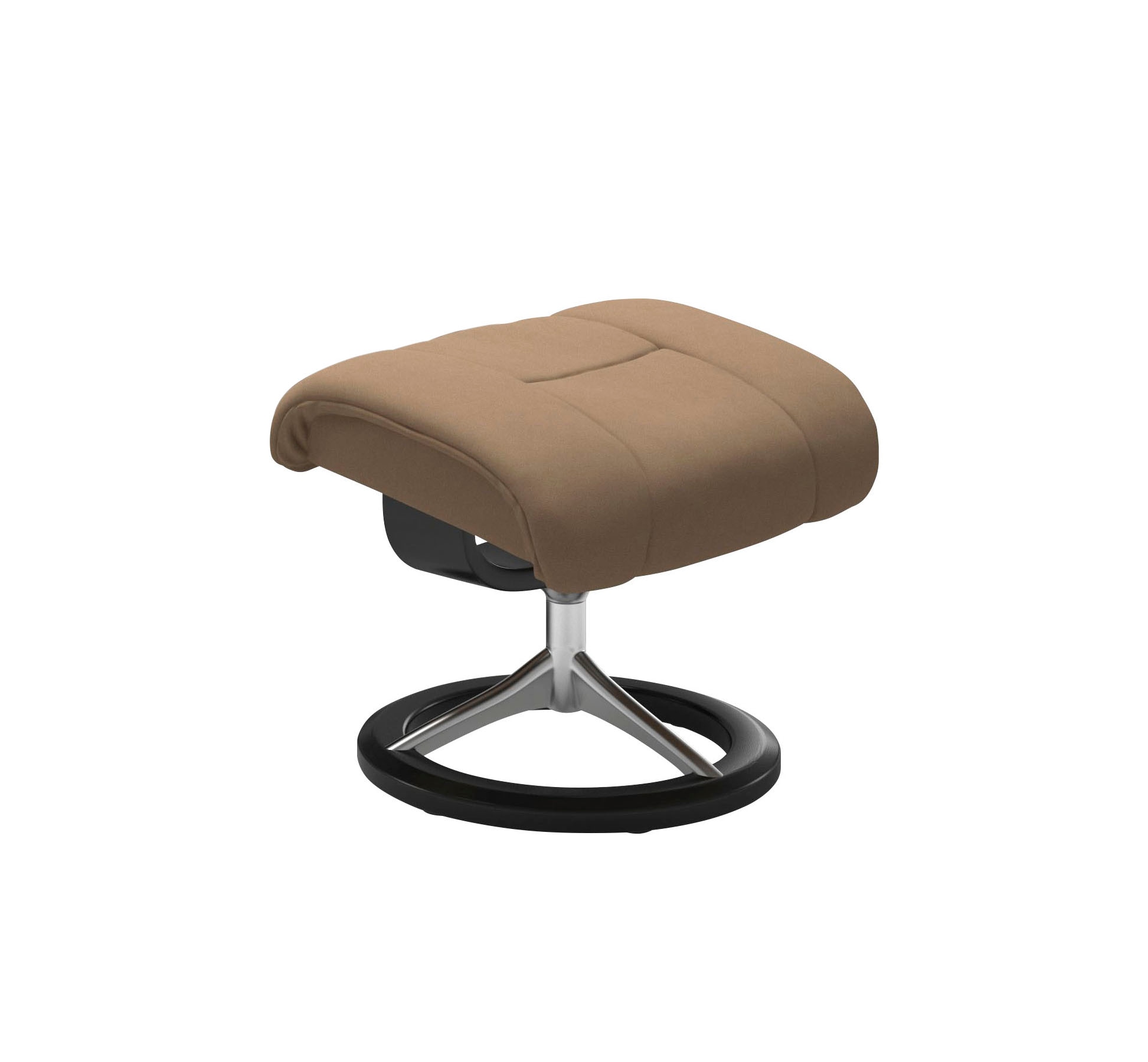 Stressless® Relaxsessel »Reno«, (Set, Relaxsessel mit Hocker), mit Hocker, mit Signature Base, Größe S, M & L, Gestell Schwarz