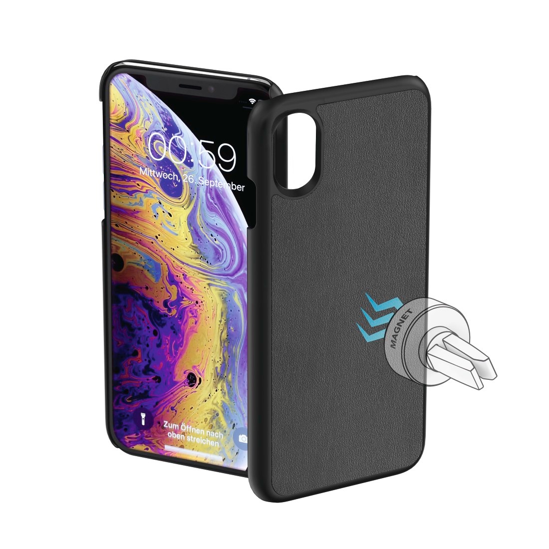Cover, Hülle "Magnet" für Apple iPhone X/Xs, Schwarz...